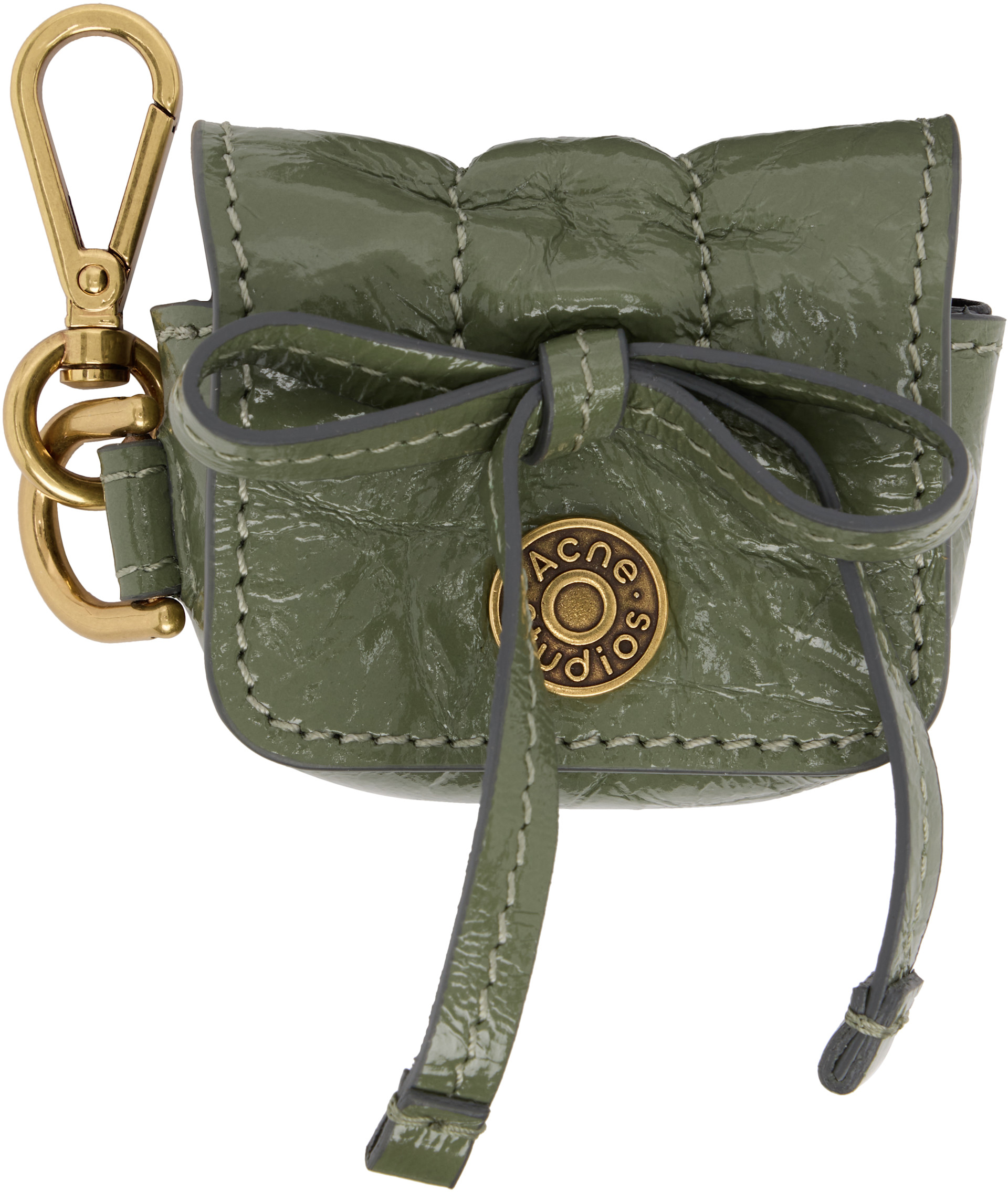 Acne Studios: Khaki Multipocket Headphone Case | SSENSE