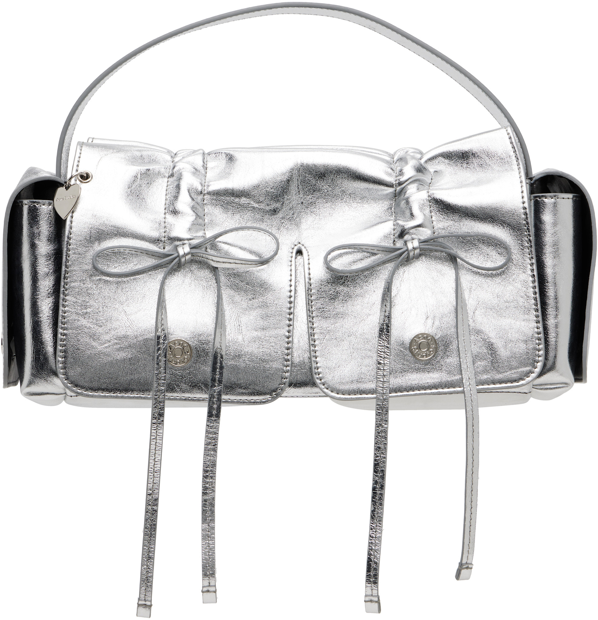Acne Studios: Silver Multipocket Bag | SSENSE