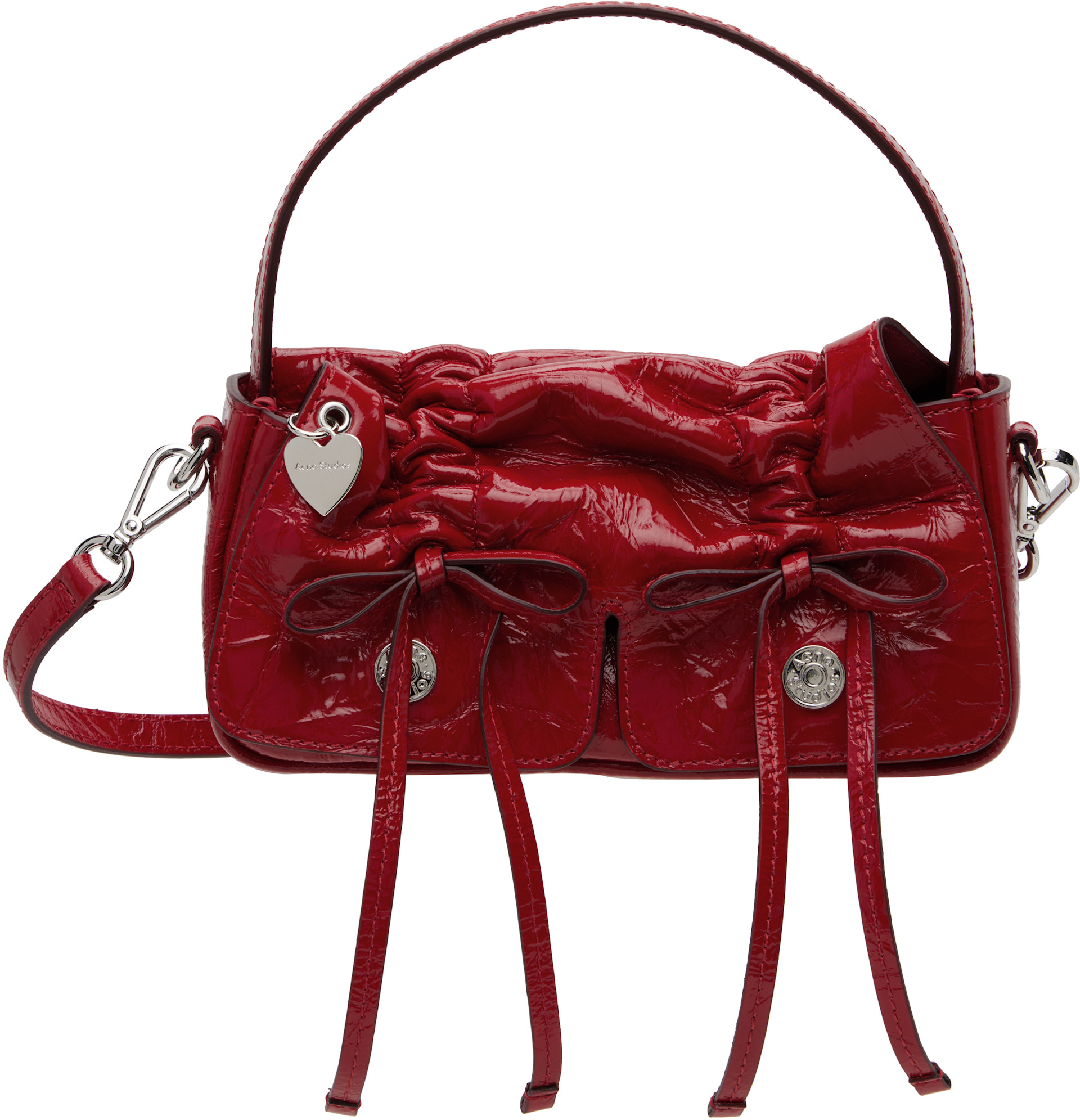Acne Studios: Red Multipocket Micro Bag | SSENSE Canada