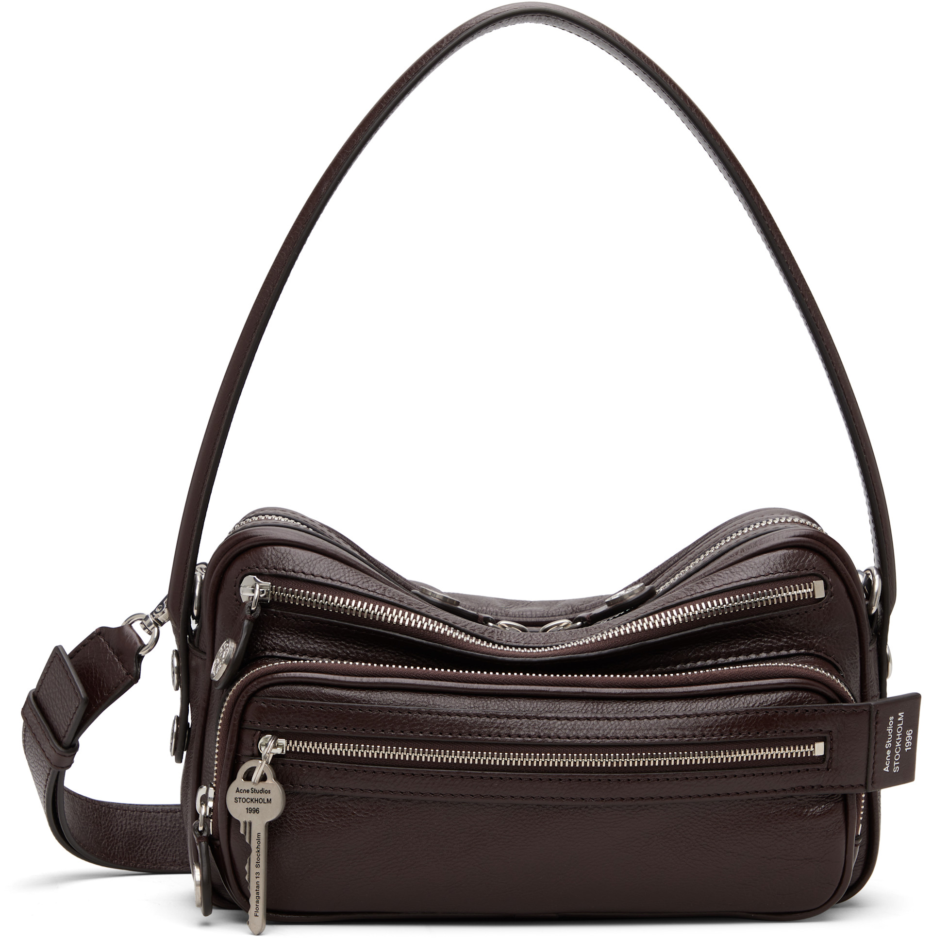 Acne Studios: Brown Camero Party Shoulder Bag | SSENSE