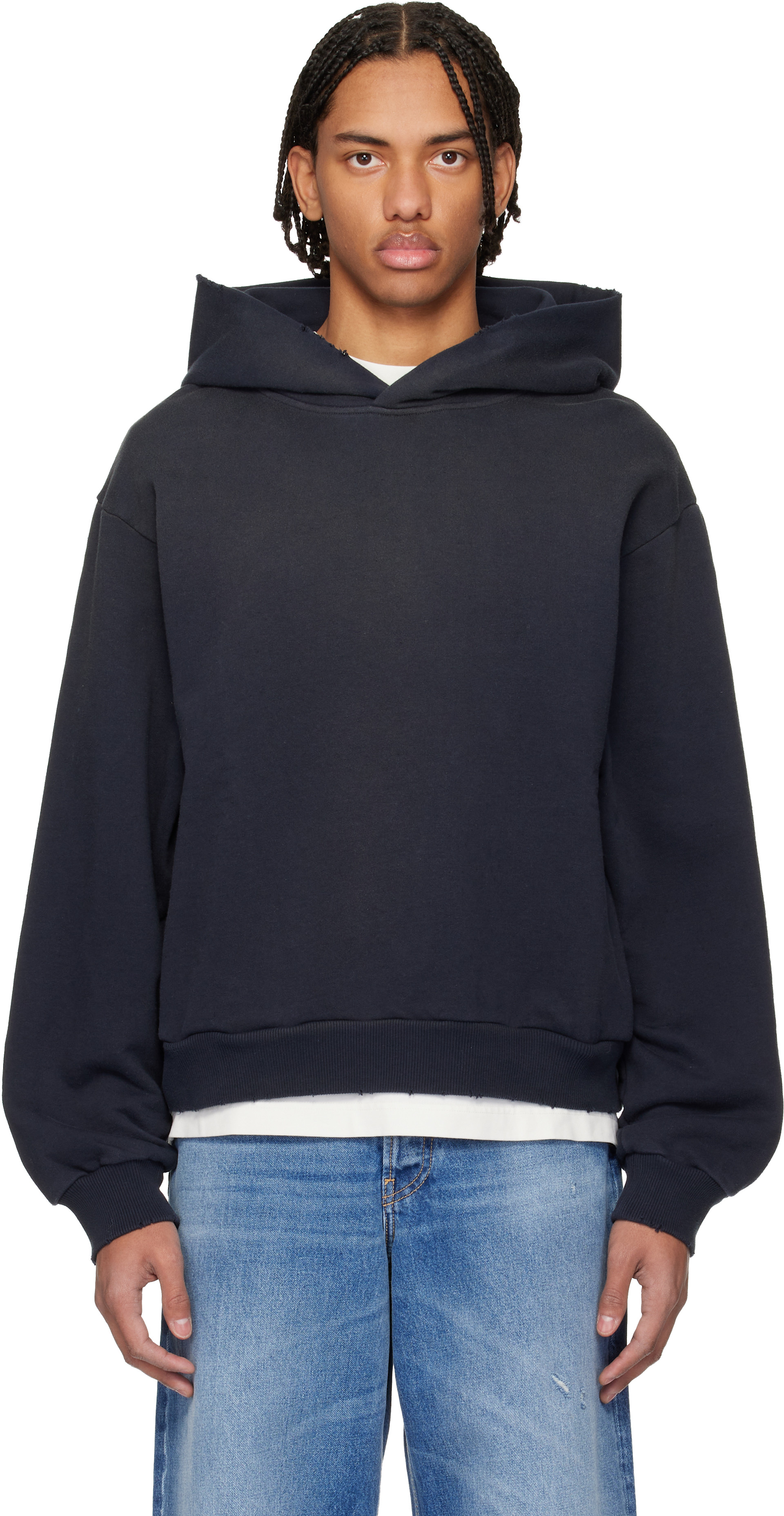 Acne Studios: ブラック ロゴ フーディ | SSENSE 日本
