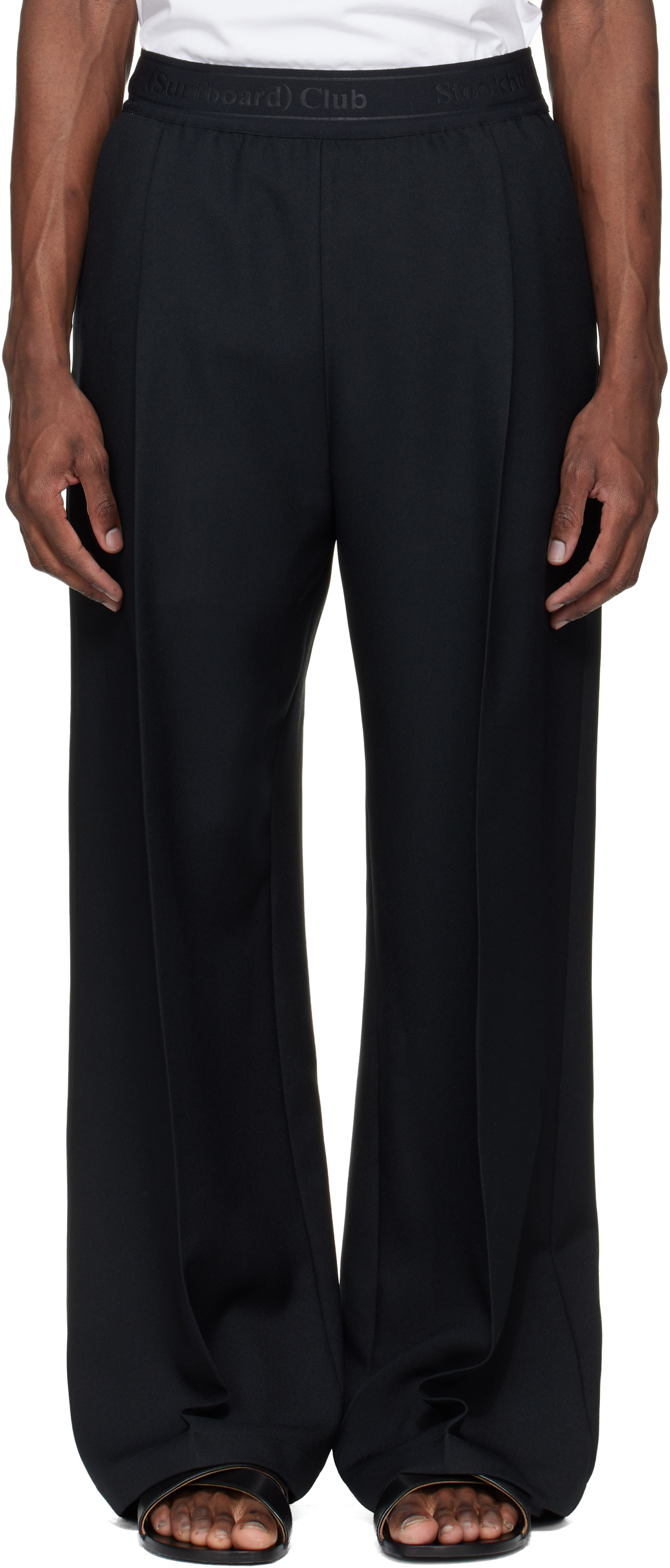 Stockholm (Surfboard) Club: Black Relaxed Fit Trousers | SSENSE