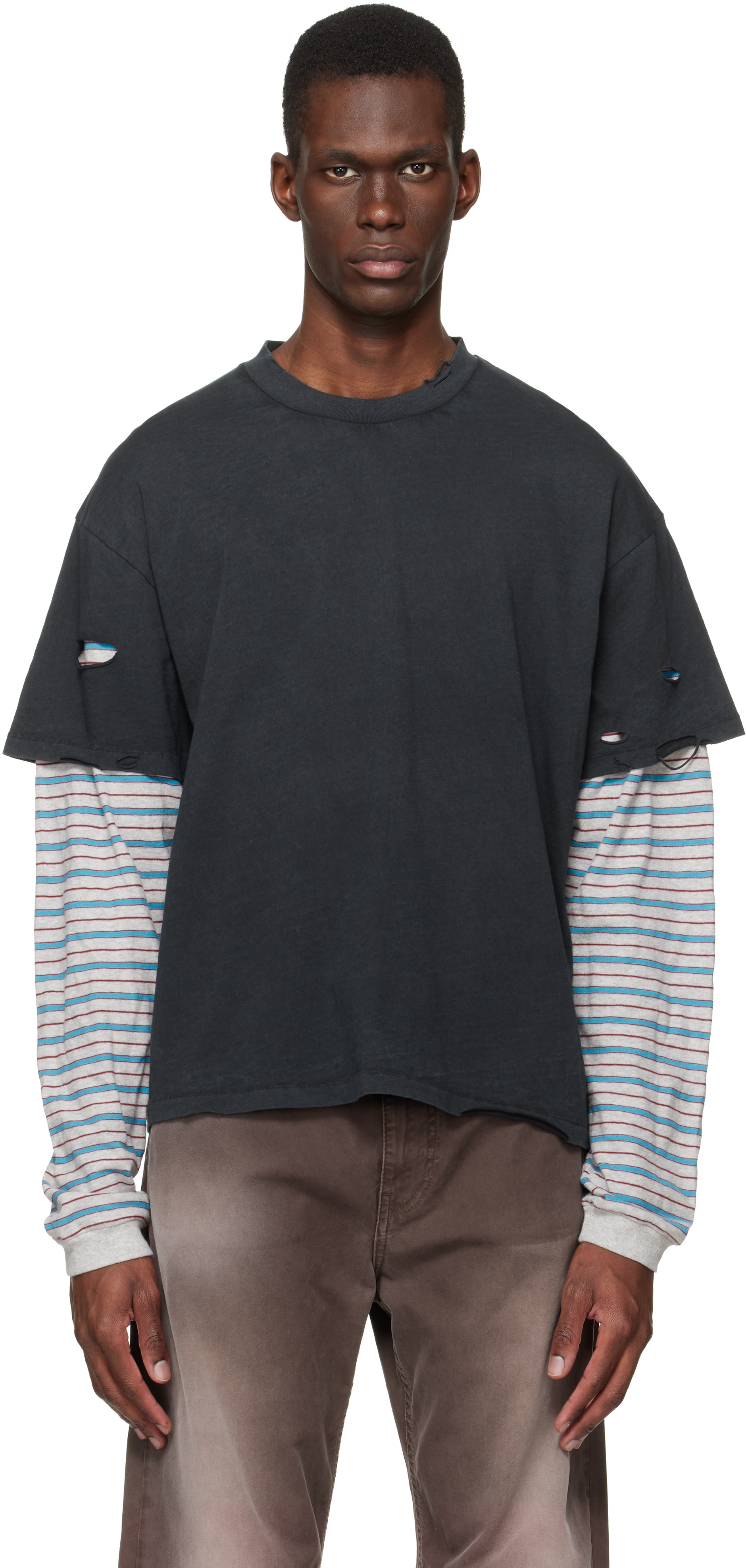 Stockholm (Surfboard) Club: Black Back Logo Layered T-shirt 