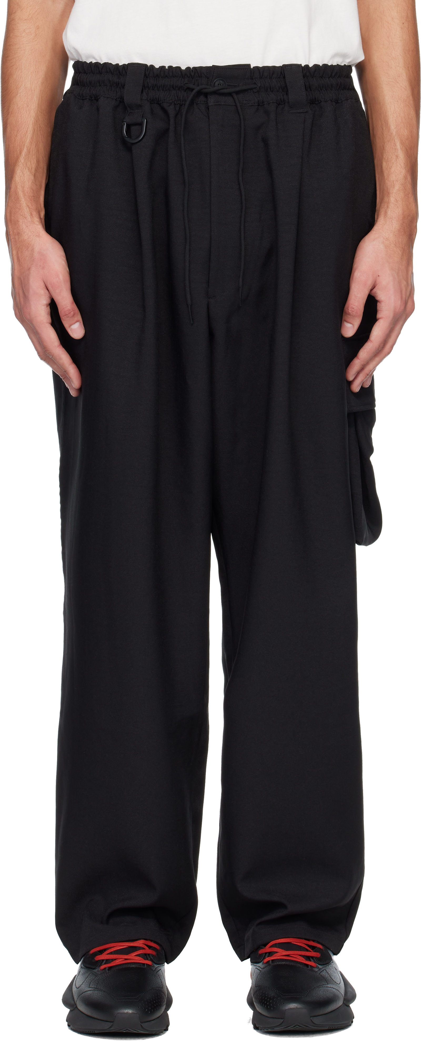 パンツ Y-3 SPORTS UNIFORM CARGO PANTS Y-3: Black Sport Uniform Cargo Pants | SSENSE