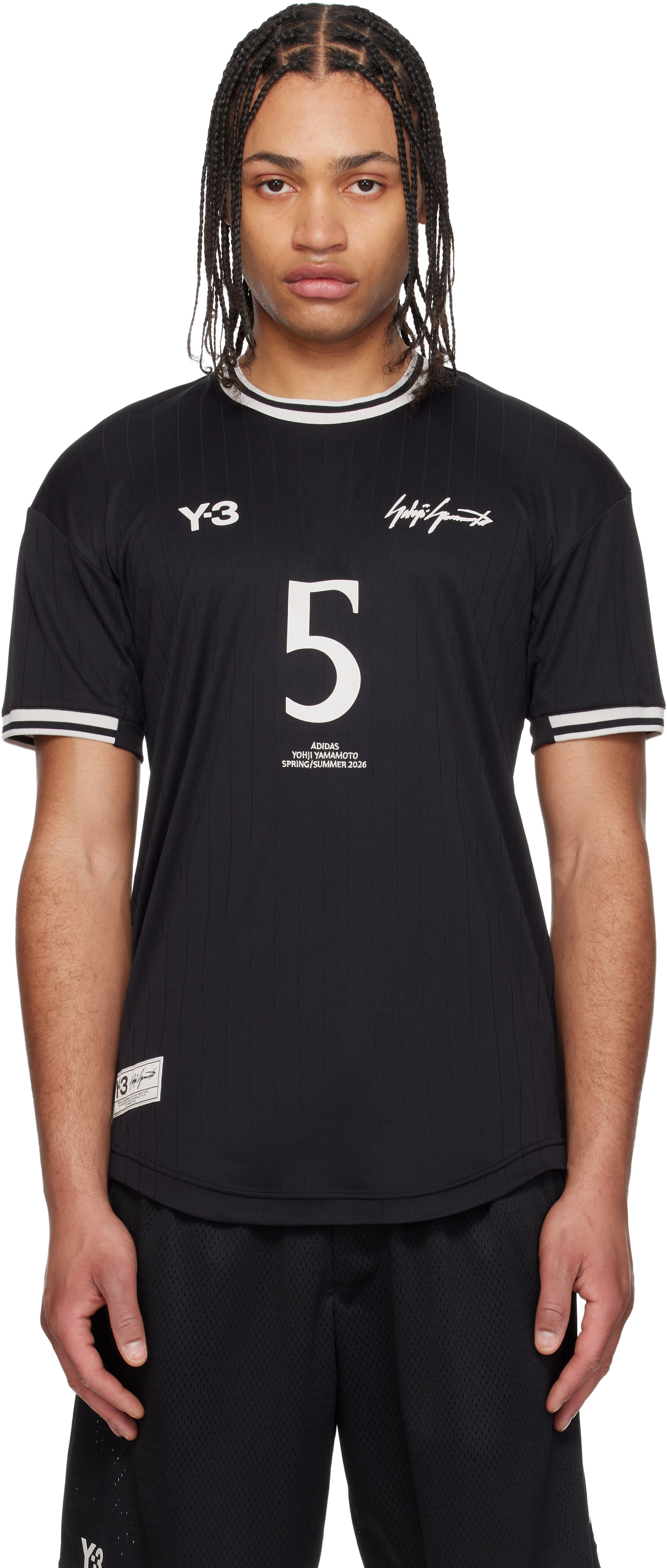 Y-3: ブラック Jude Bellingham Soccer 半袖ジャージー | SSENSE 日本