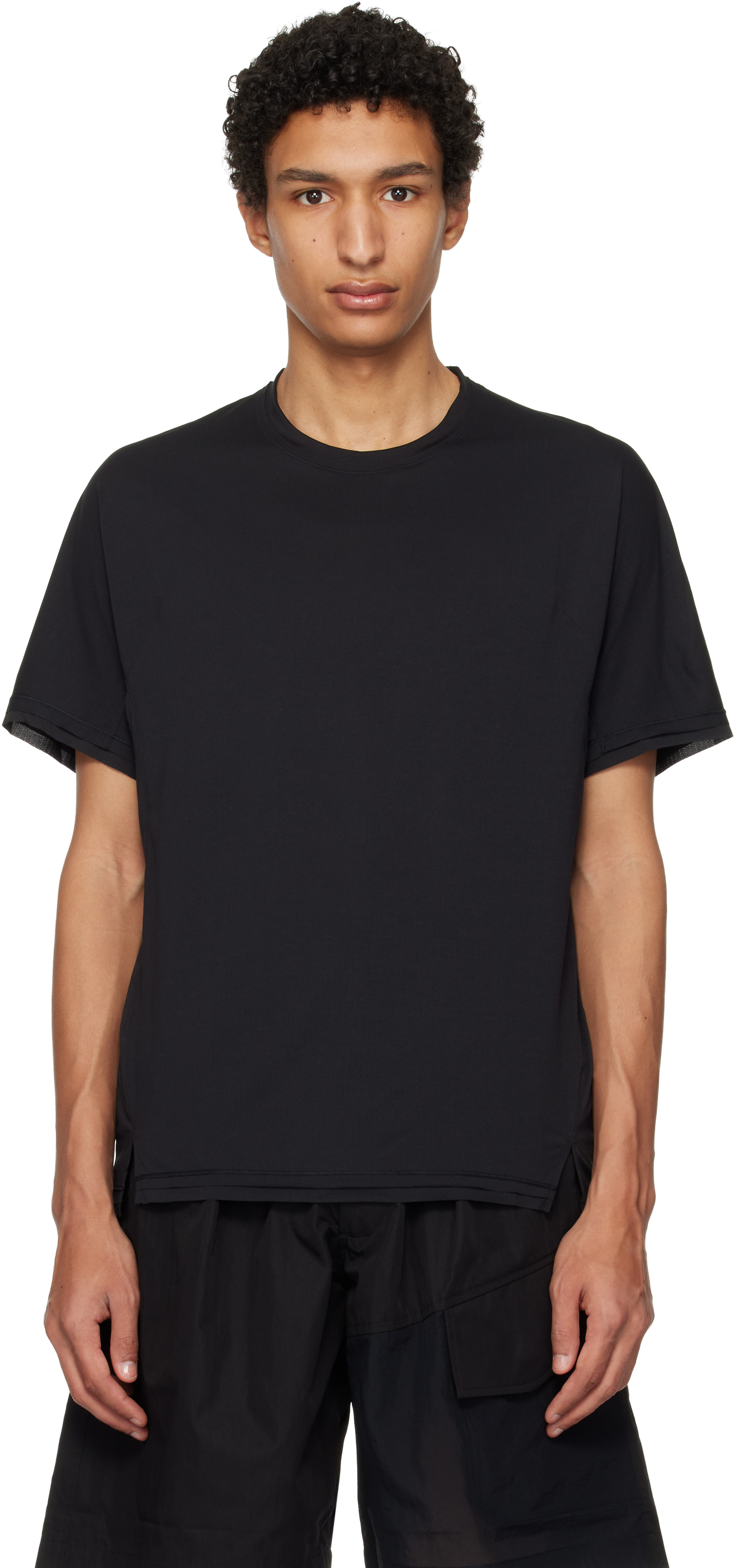 Y-3: ブラック ランニング 半袖Tシャツ | SSENSE 日本