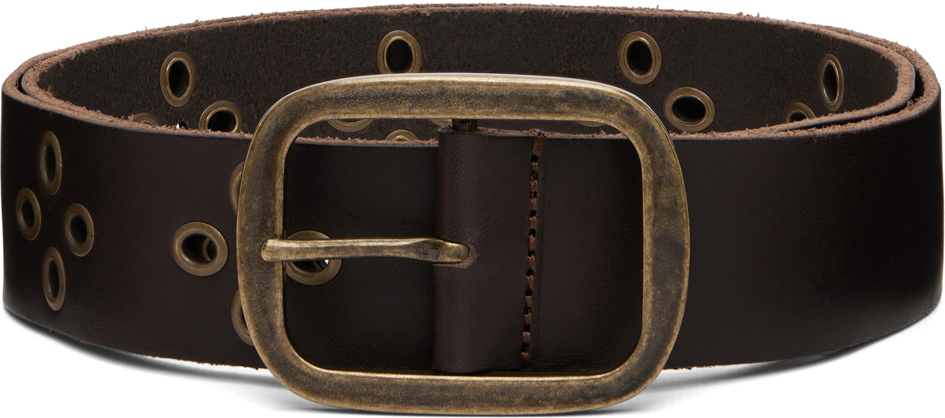 Dsquared2: Brown Vintage Buckle Belt | SSENSE Canada