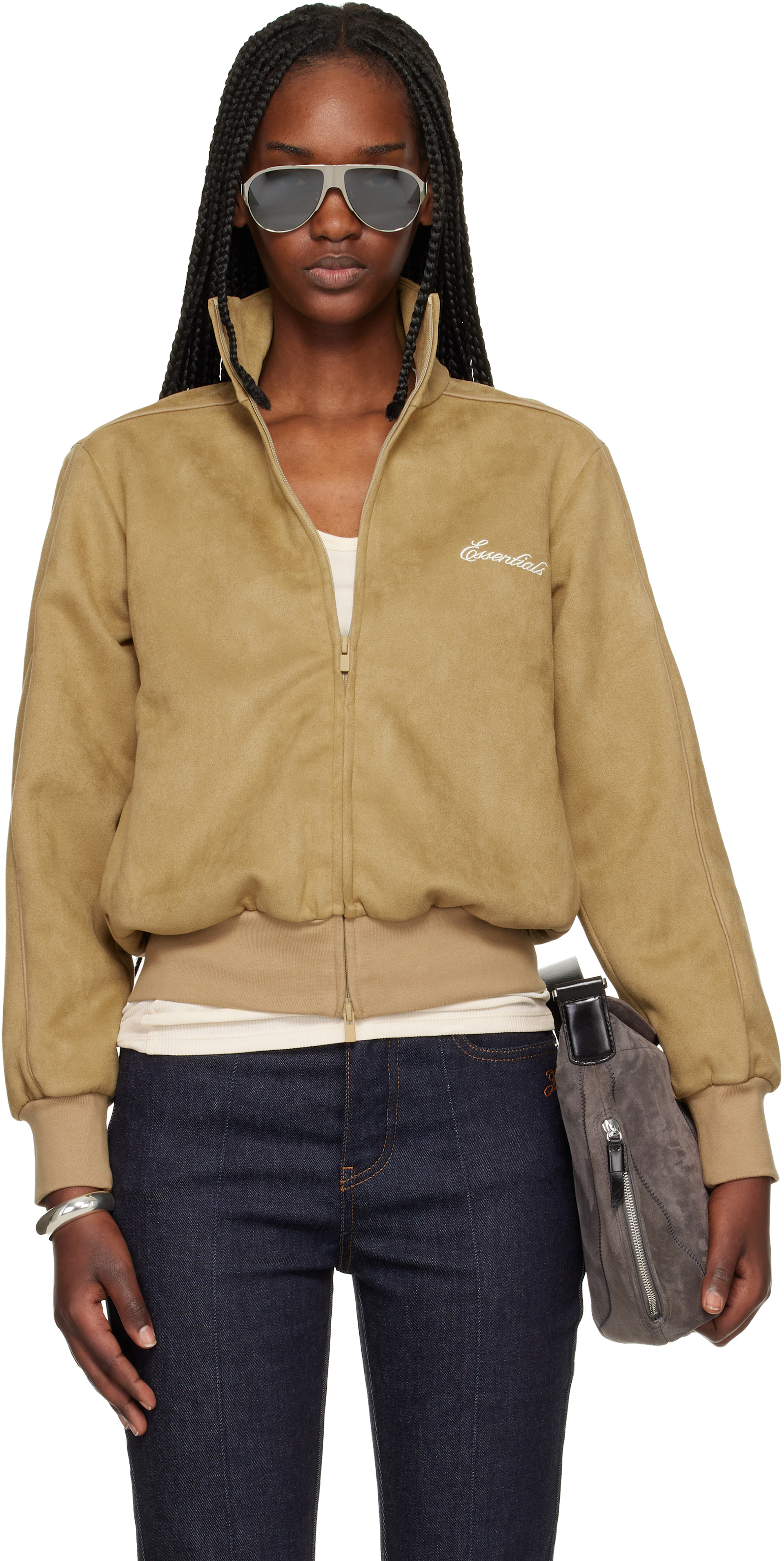 Fear of God ESSENTIALS: Tan Signature Vintage Fit Track Jacket