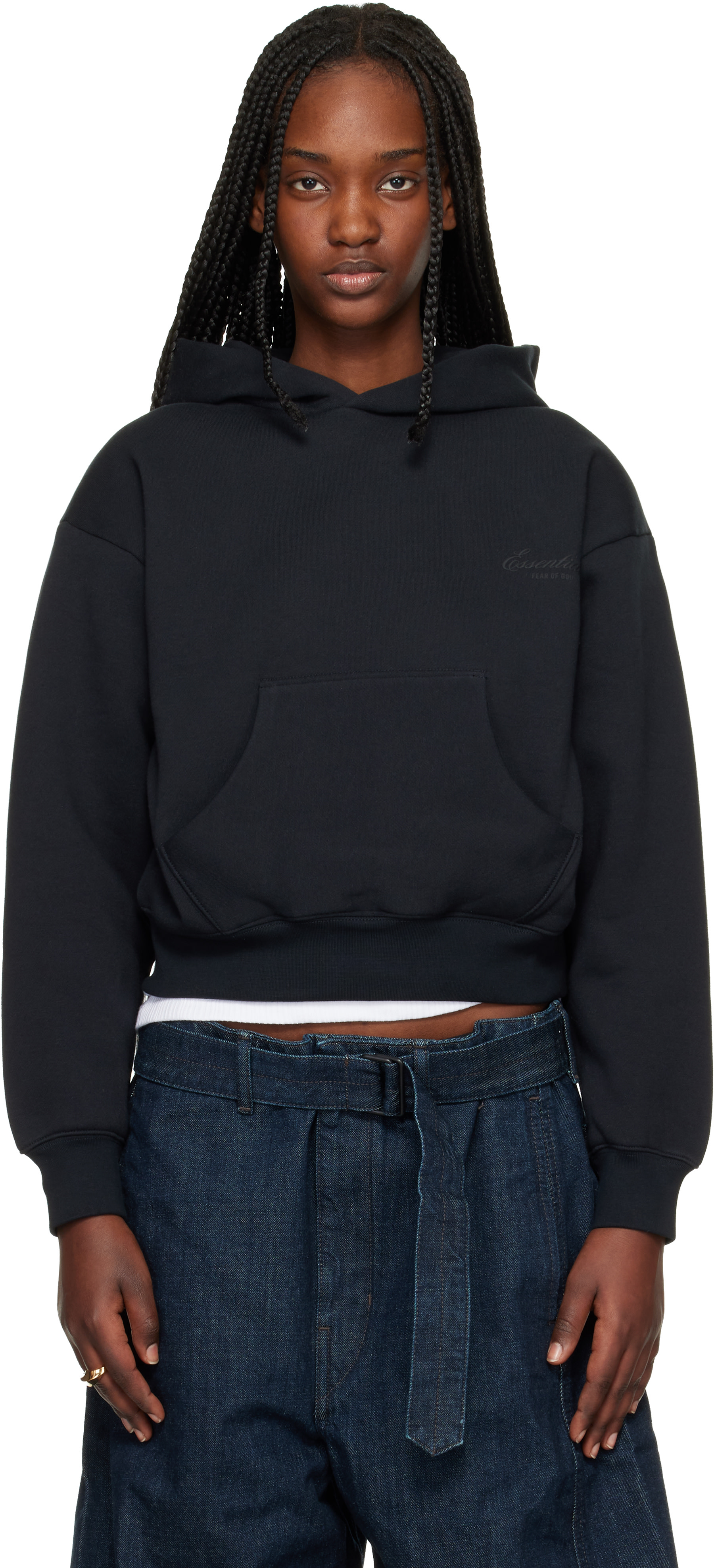 Fear of God ESSENTIALS: ブラック Classic フーディ | SSENSE 日本
