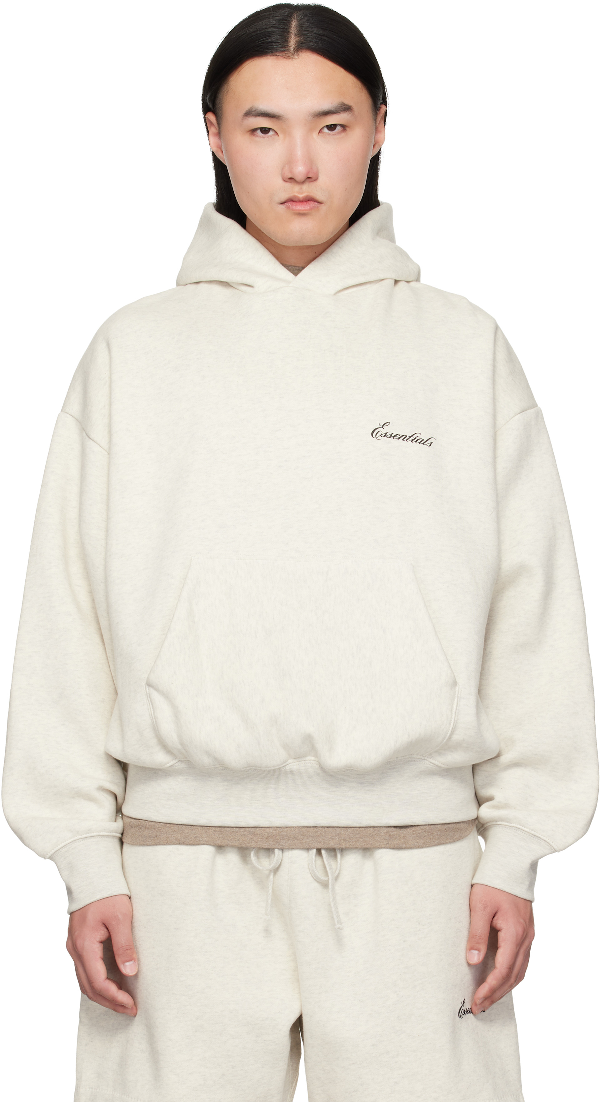 Fear of God ESSENTIALS: Off-White Classic Hoodie | SSENSE