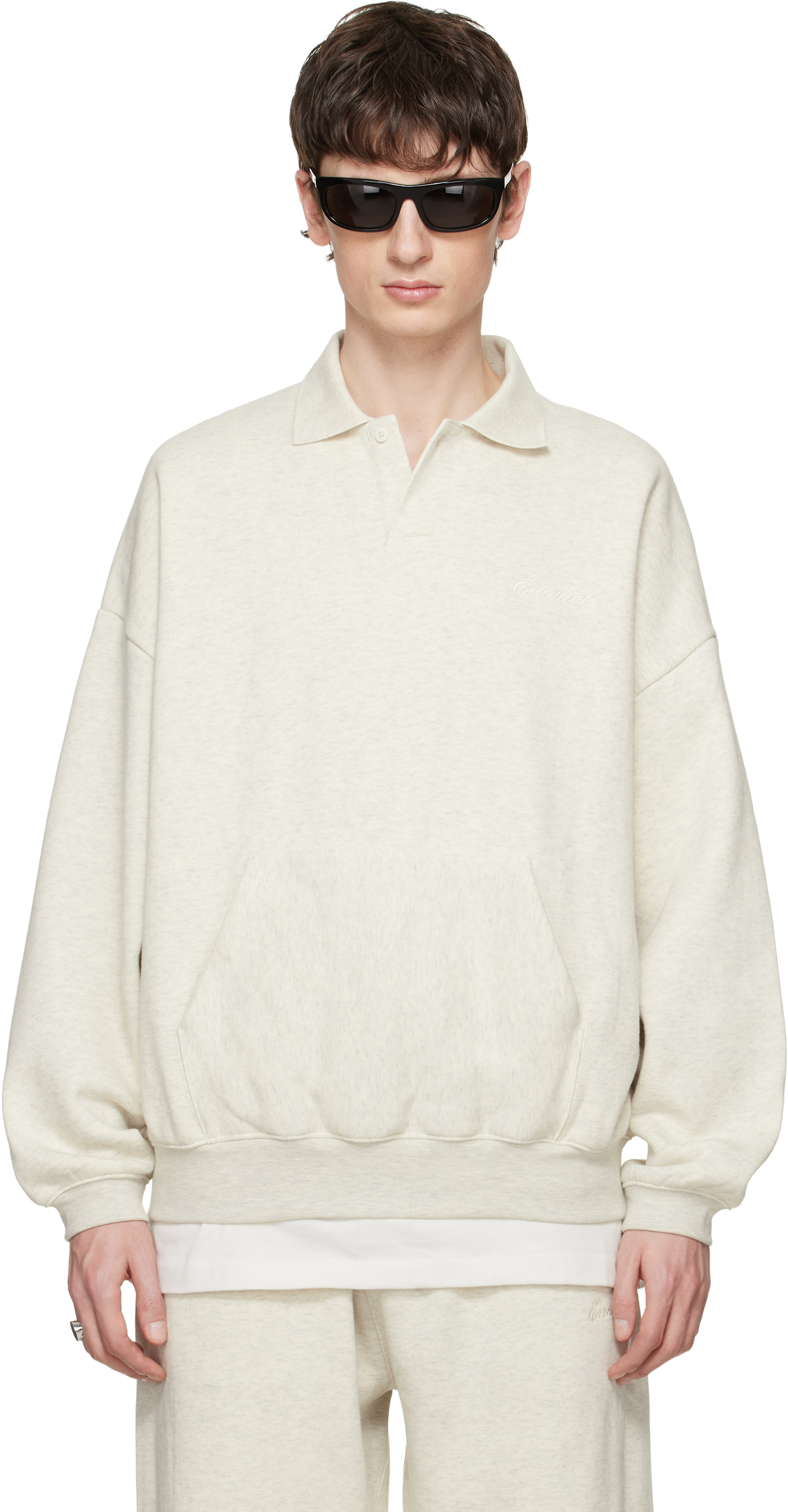 fear of god 24ss ESSENTIALS ポロシャツ Fear of God Essentials SS24 3/4 Sleeve Polo Shirt 'Black' 192SU244400F