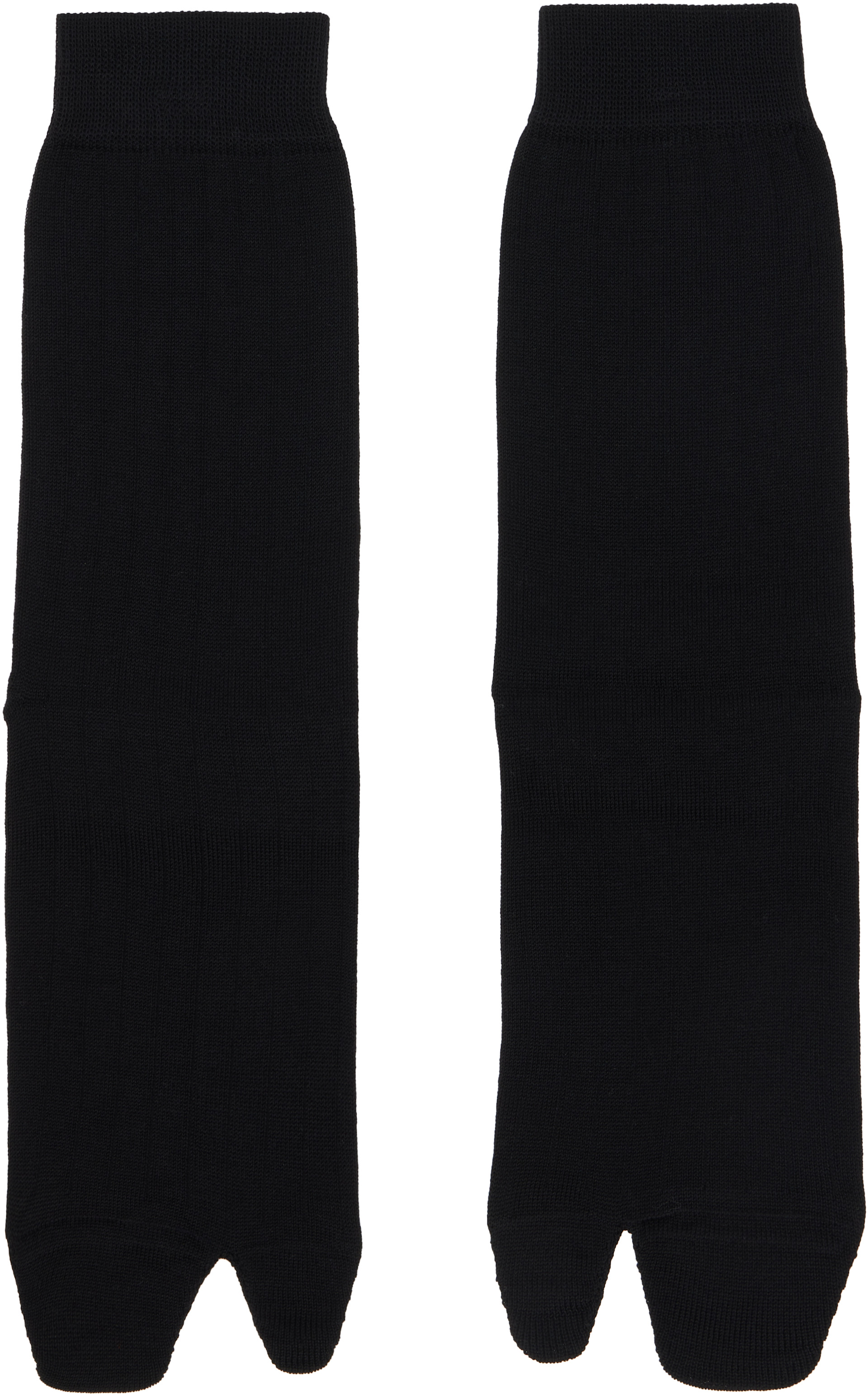 MAISON MARGIELA TABI ソックス Maison Margiela: Black Tabi Socks | SSENSE