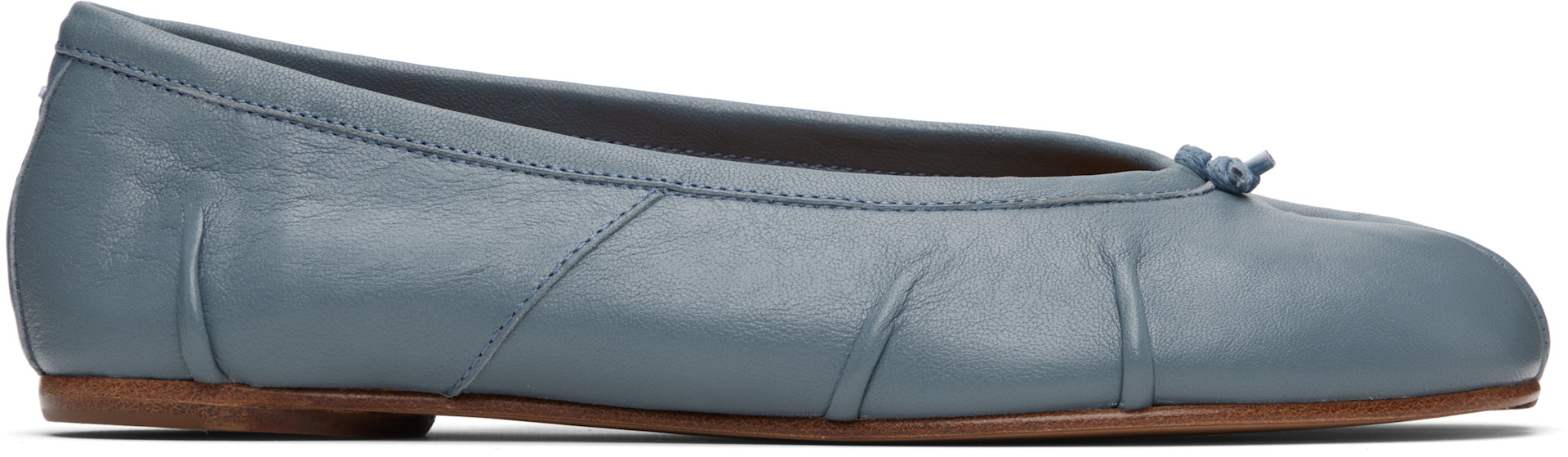 Maison Margiela: Blue Tabi New Ballerina Flats | SSENSE