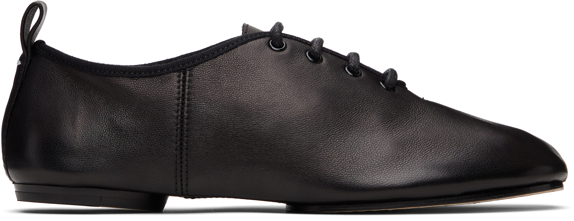 Maison Margiela: Black Tabi Jazz Lace-Up Derbys | SSENSE