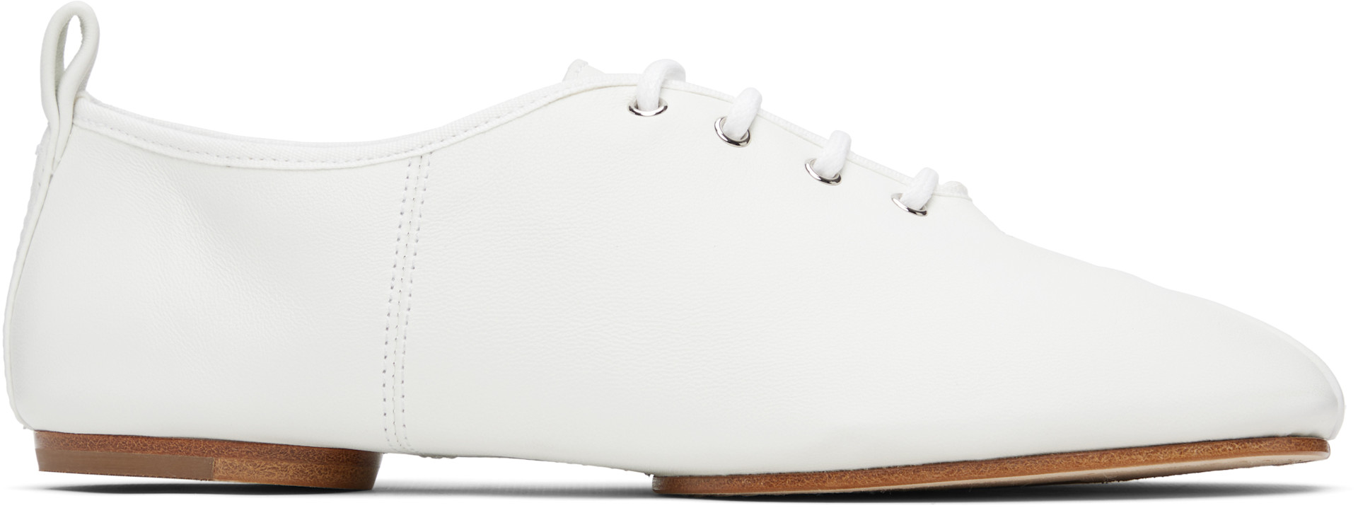Maison Margiela: White Tabi Jazz Lace-Up Derbys | SSENSE