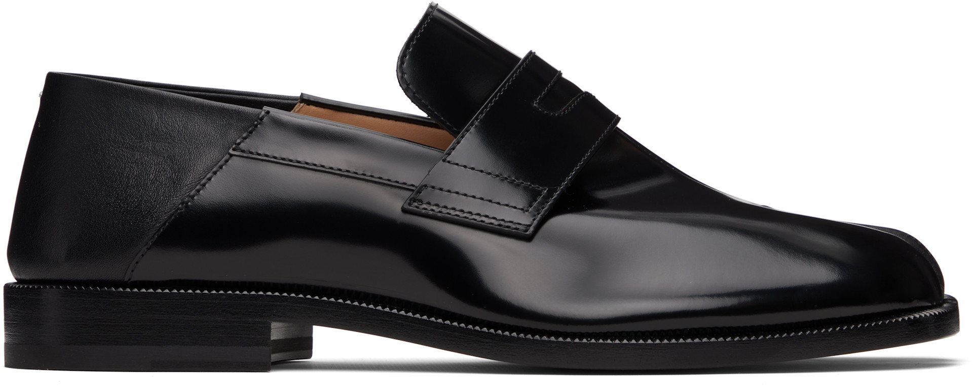 Maison Margiela: Black Tabi Loafers | SSENSE