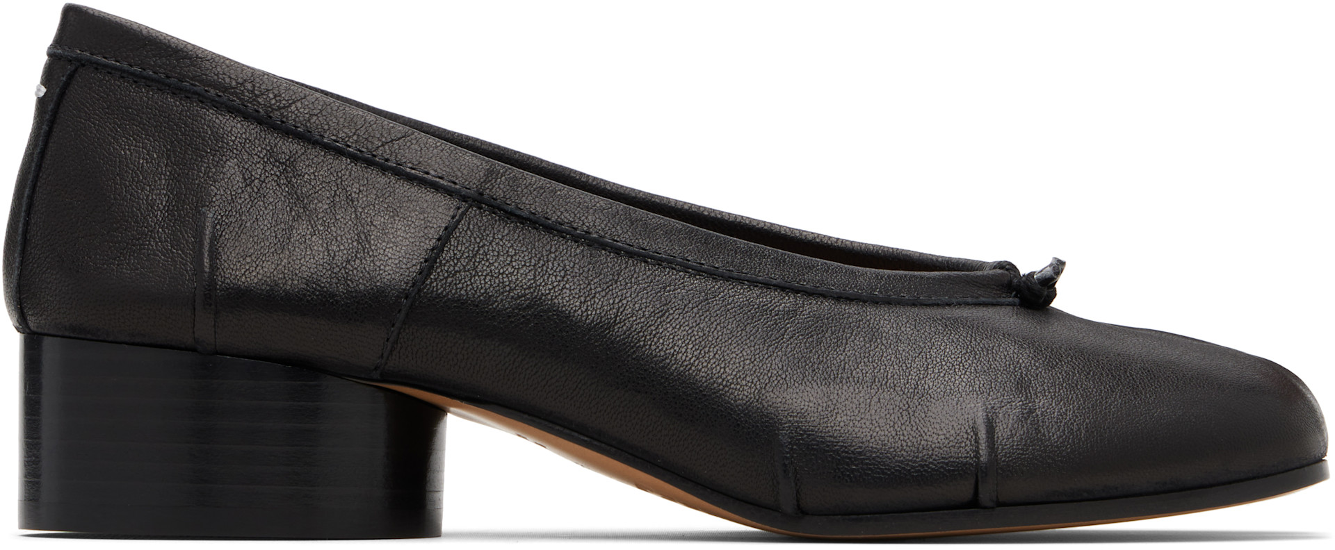 Maison Margiela: Black Tabi New Ballerina Heels | SSENSE Canada Maison Margiela: Black Tabi New Ballerina Heels | SSENSE Canada