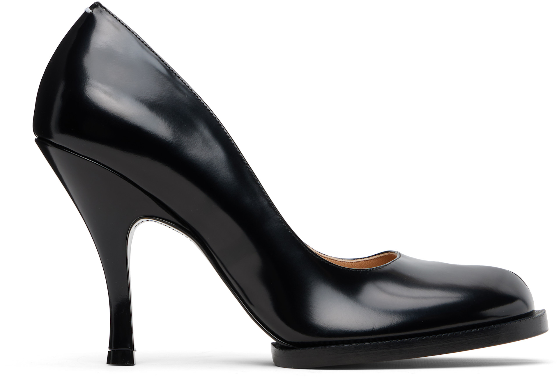 Maison Margiela タビバレエ 36 Maison Margiela: Black Tabi City Evening Heels | SSENSE