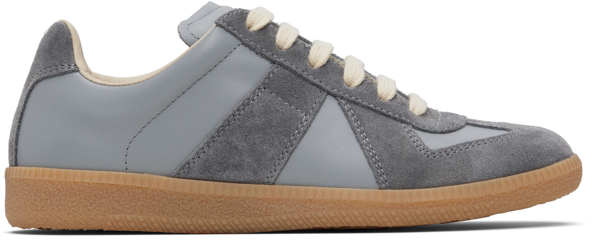 Maison Margiela: グレー Replica スニーカー | SSENSE 日本 Maison Margiela: グレー Replica スニーカー | SSENSE 日本