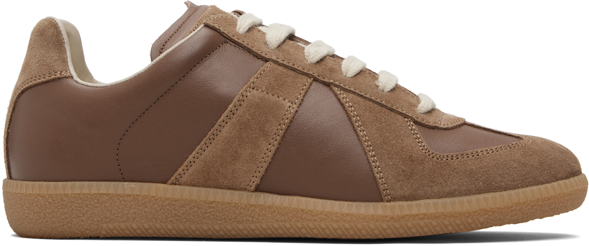 Maison Margiela: Tan Replica Sneakers | SSENSE