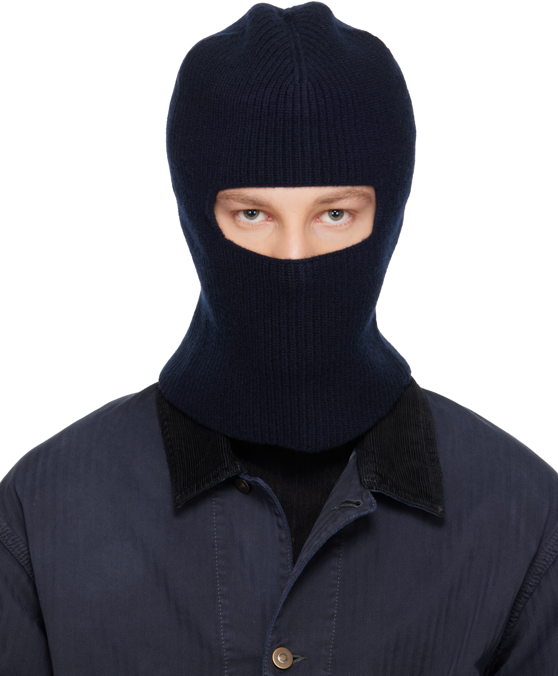 Maison Martin Margiela バラクラバ Maison Margiela: ネイビー バージンウール バラクラバ | SSENSE 日本