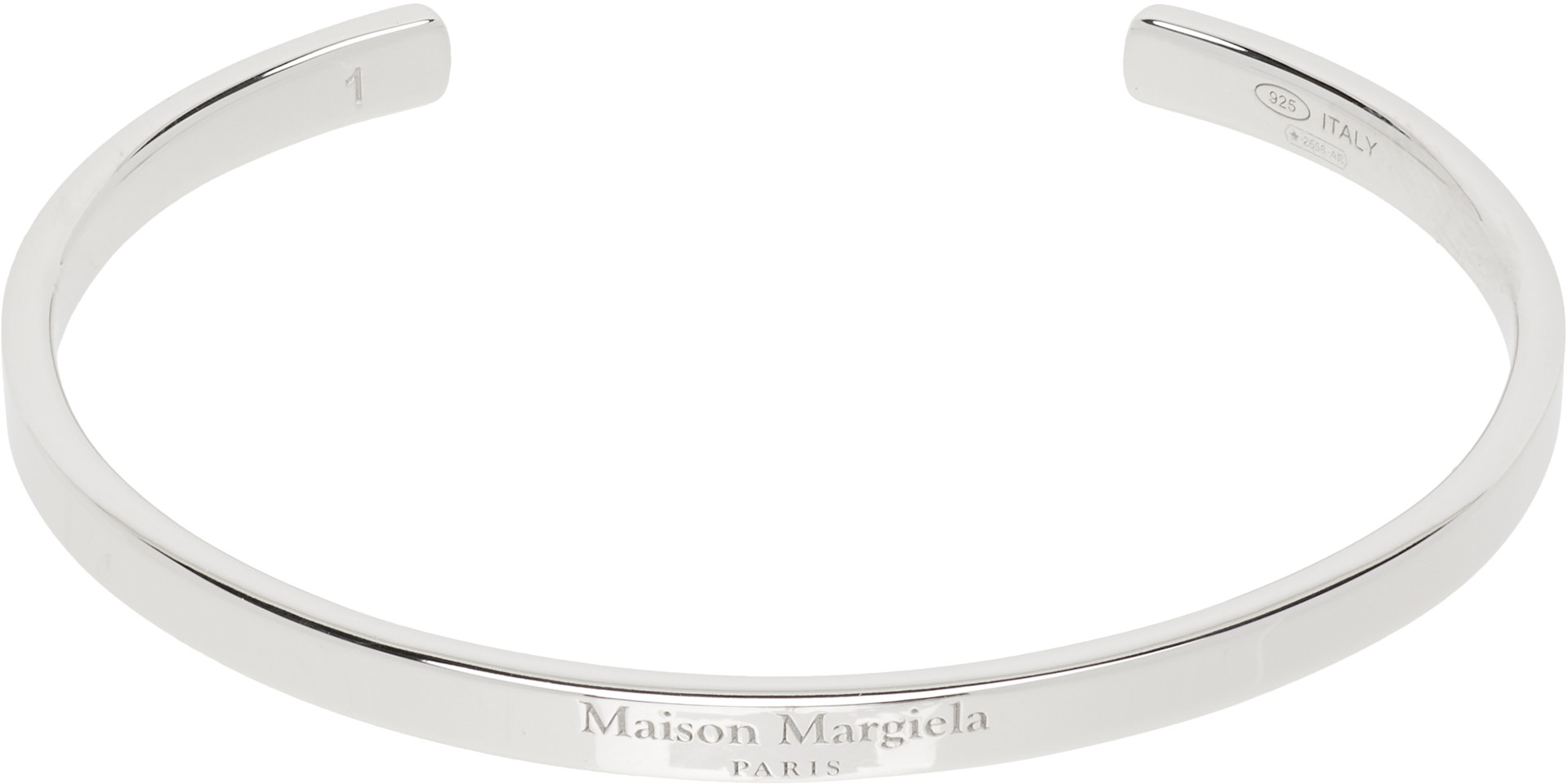 Maison Margiela: Logo Reference Cuff Bracelet | SSENSE Canada