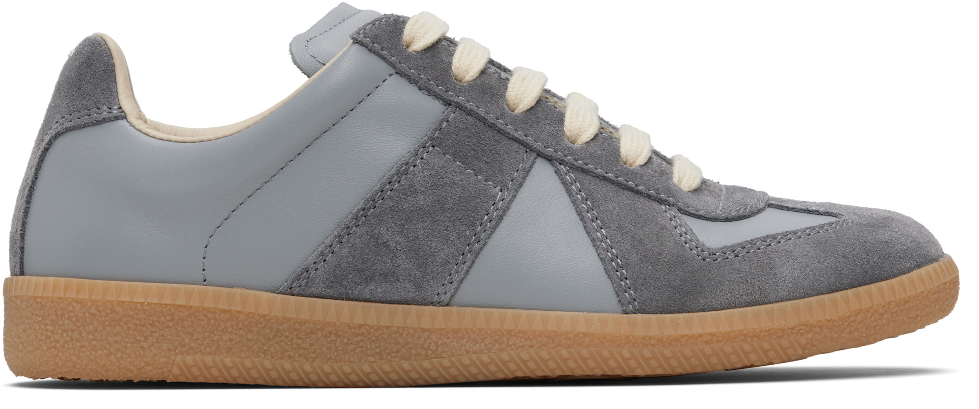 Maison Margiela: Gray Replica Sneakers | SSENSE