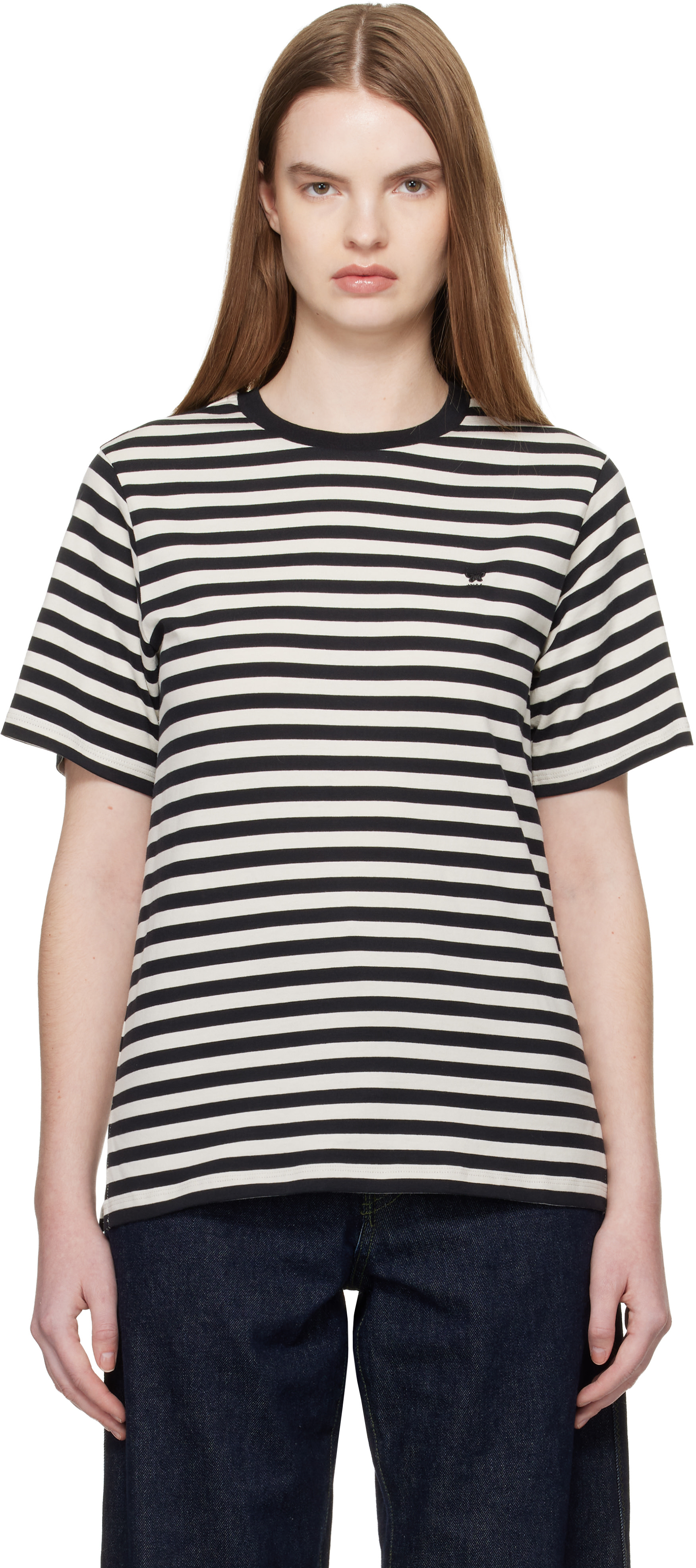 Weekend Max Mara: ブラック＆ホワイト Venaco Tシャツ | SSENSE 日本