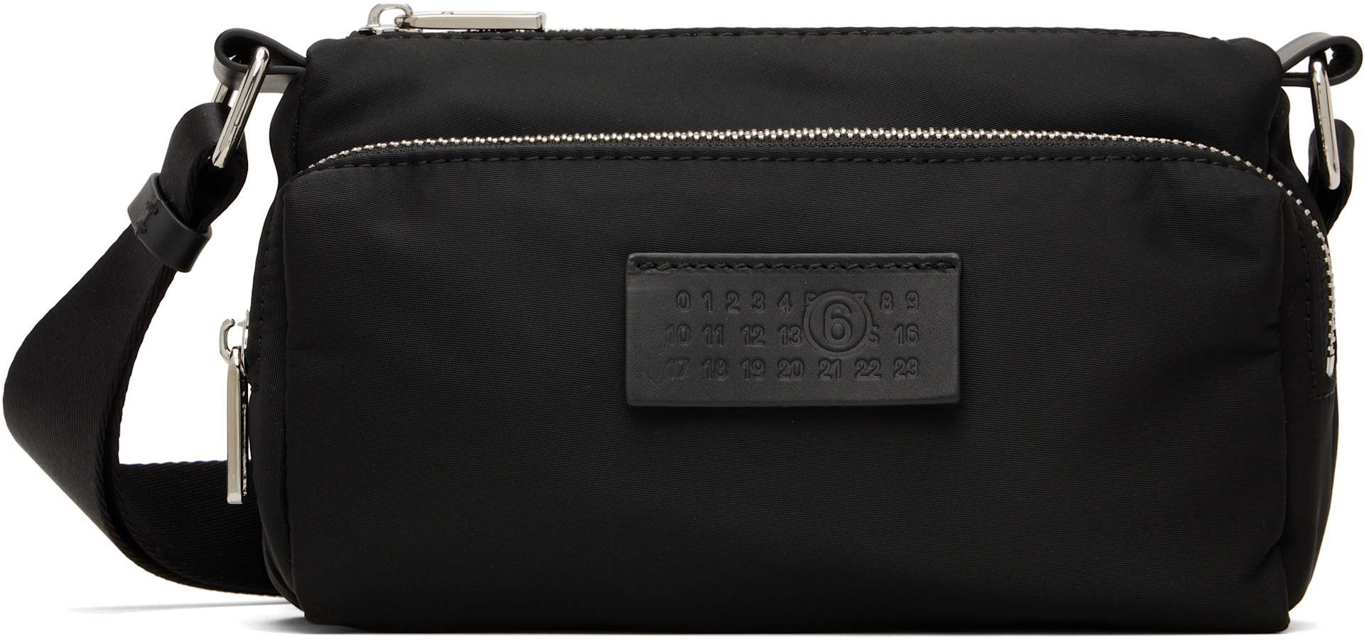 MM6 Maison Margiela: Black Nylon Pockets Crossbody Bag | SSENSE Canada