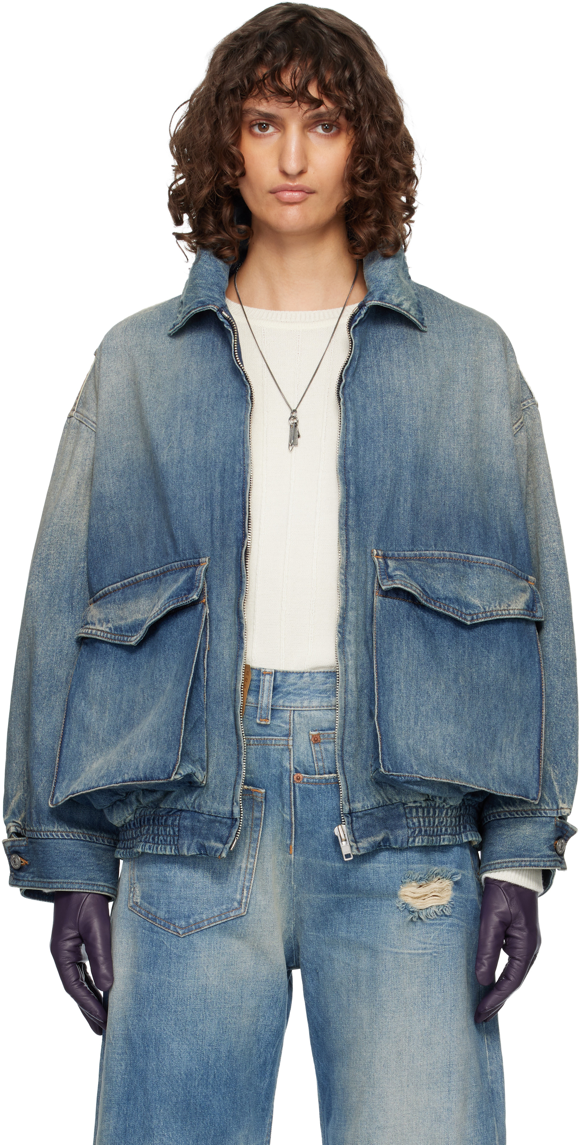 ウィメンズ用 MM6 Maison Margiela デニムジャケット | SSENSE 日本
