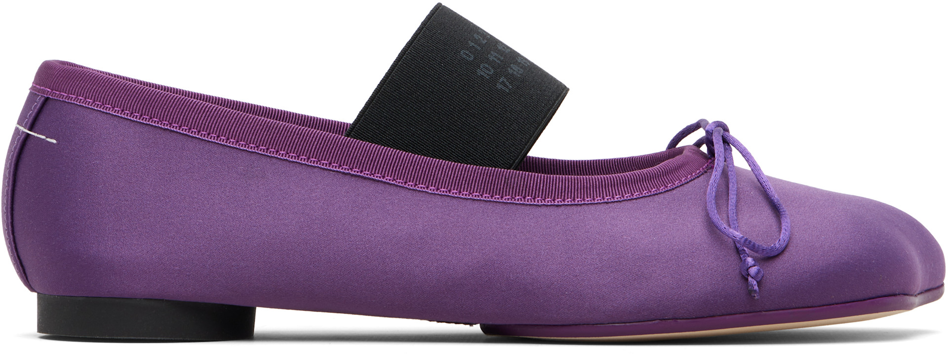MM6 Maison Margiela: Purple Anatomic Numeric Ballerina Flats | SSENSE