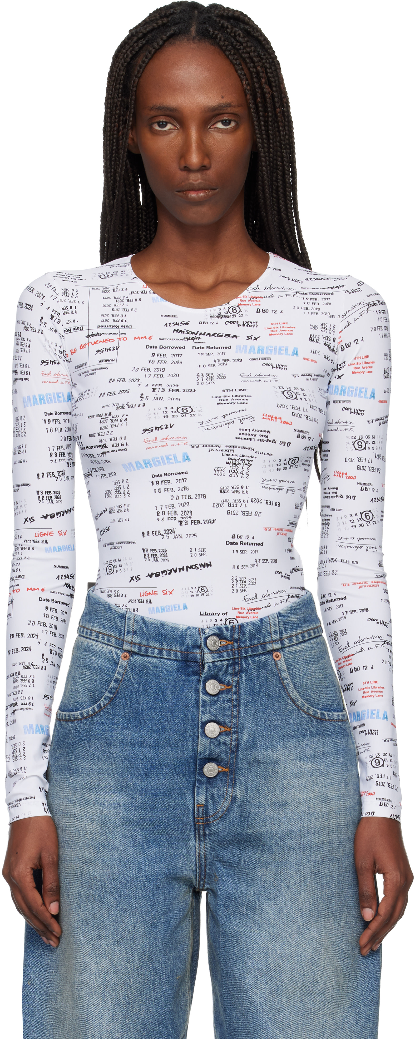 ウィメンズ用 MM6 Maison Margiela ボディスーツ | SSENSE 日本 ウィメンズ用 MM6 Maison Margiela ボディスーツ | SSENSE 日本