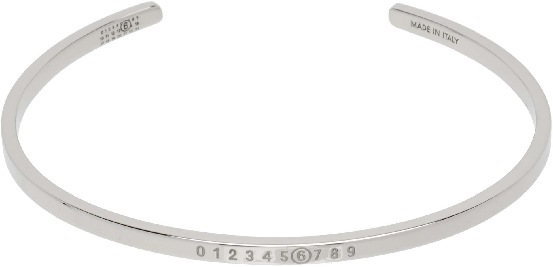 MM6 Maison Margiela: Minimal Logo Cuff Bracelet | SSENSE Canada