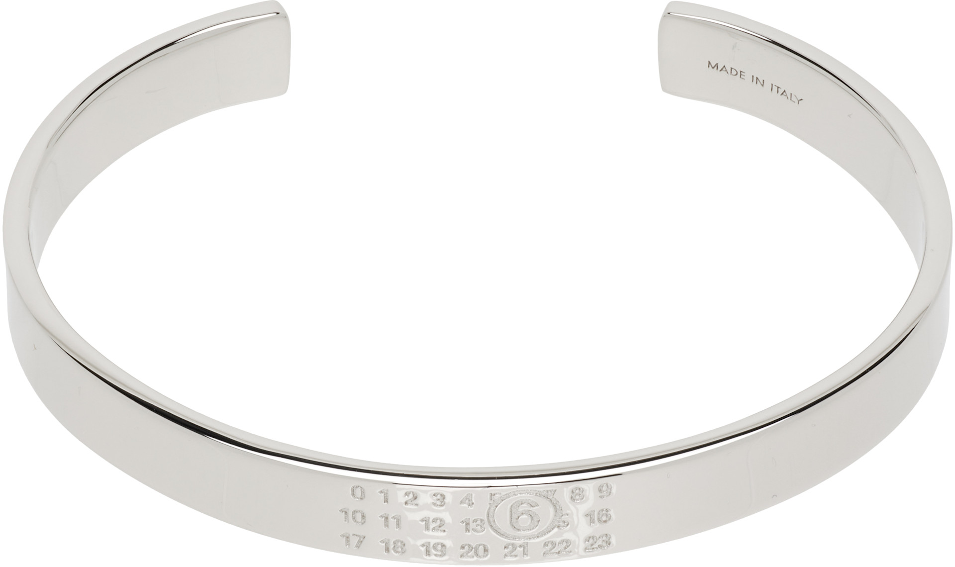 美品 MM6 Maison Margiela BRACELET MM6 Maison Margiela: Numerical Minimal Signature Cuff Bracelet