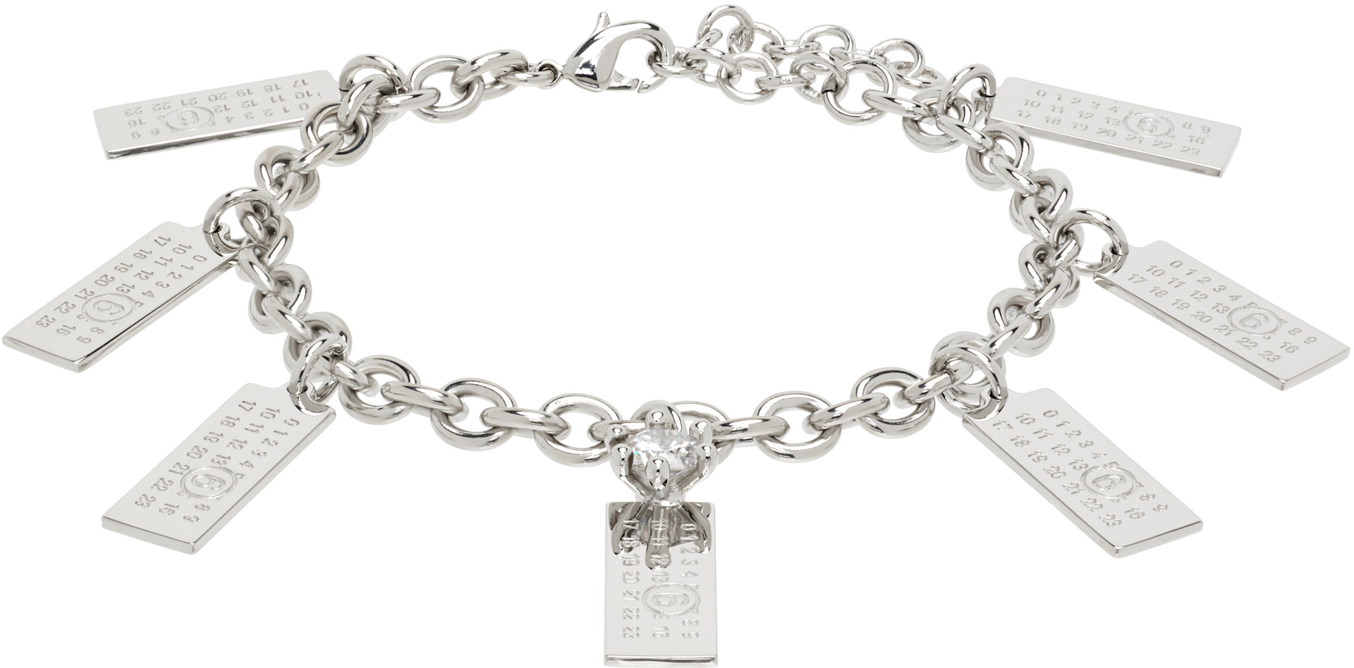 MM6 Maison Margiela: Numeric Charm Bracelet | SSENSE Denmark
