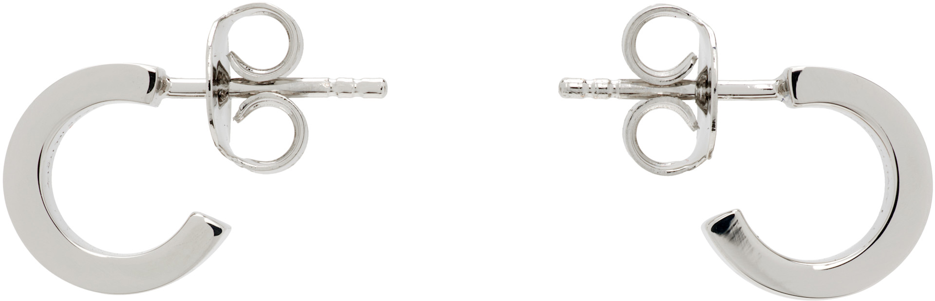 MM6 Maison Margiela: Numeric Minimal Signature Hoop Earrings | SSENSE