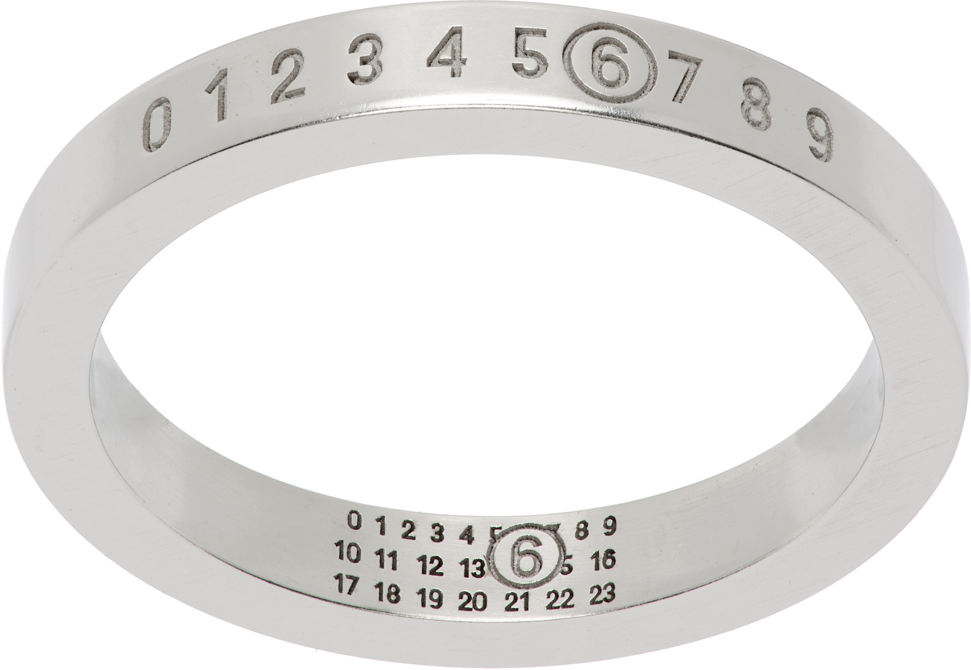 MM6 Maison Margiela: Numeric Minimal Signature リング | SSENSE 日本