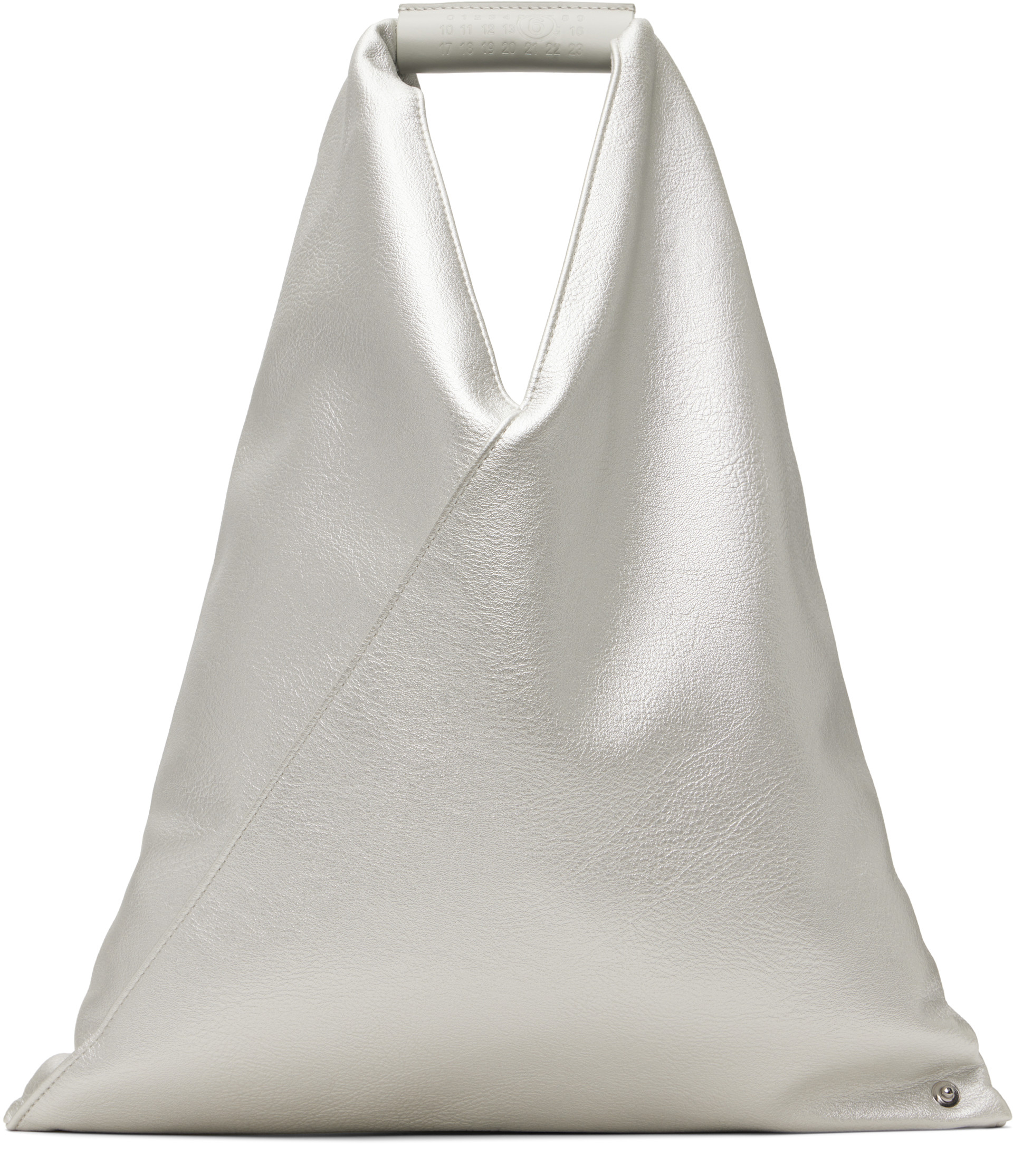 MM6 Maison Margiela: Silver Small Triangle Tote | SSENSE Canada