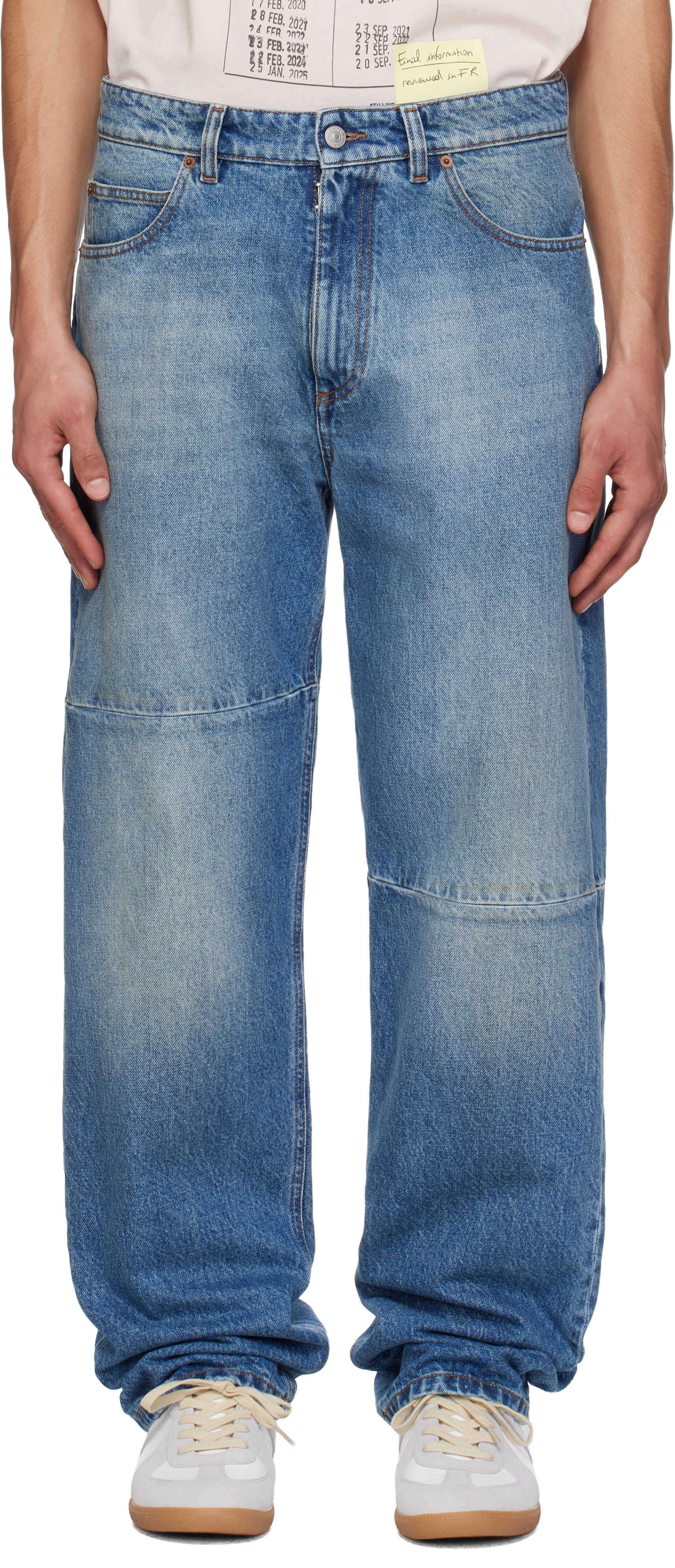 MM6 Maison Margiela: Blue Straight-Leg Jeans | SSENSE