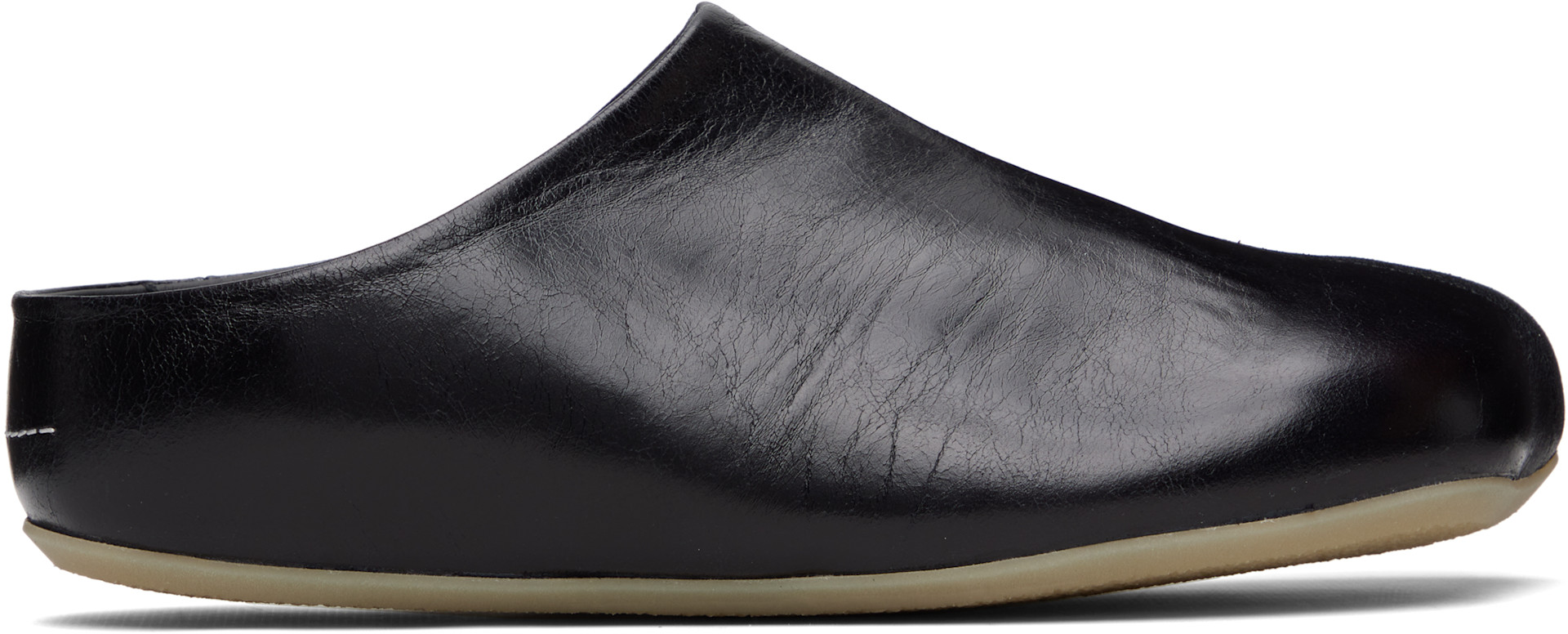 ひできMaison Margiela MM6 マルジェラ バンドスリッポン MM6 Maison Margiela: ブラック Factory サボ スリッポン | SSENSE 日本