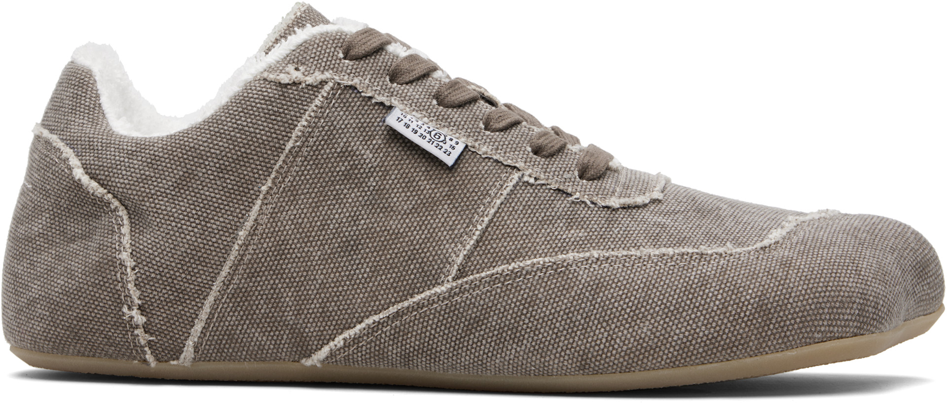 MM6 Maison Margiela: Taupe Anatomic Canvas Sneakers | SSENSE