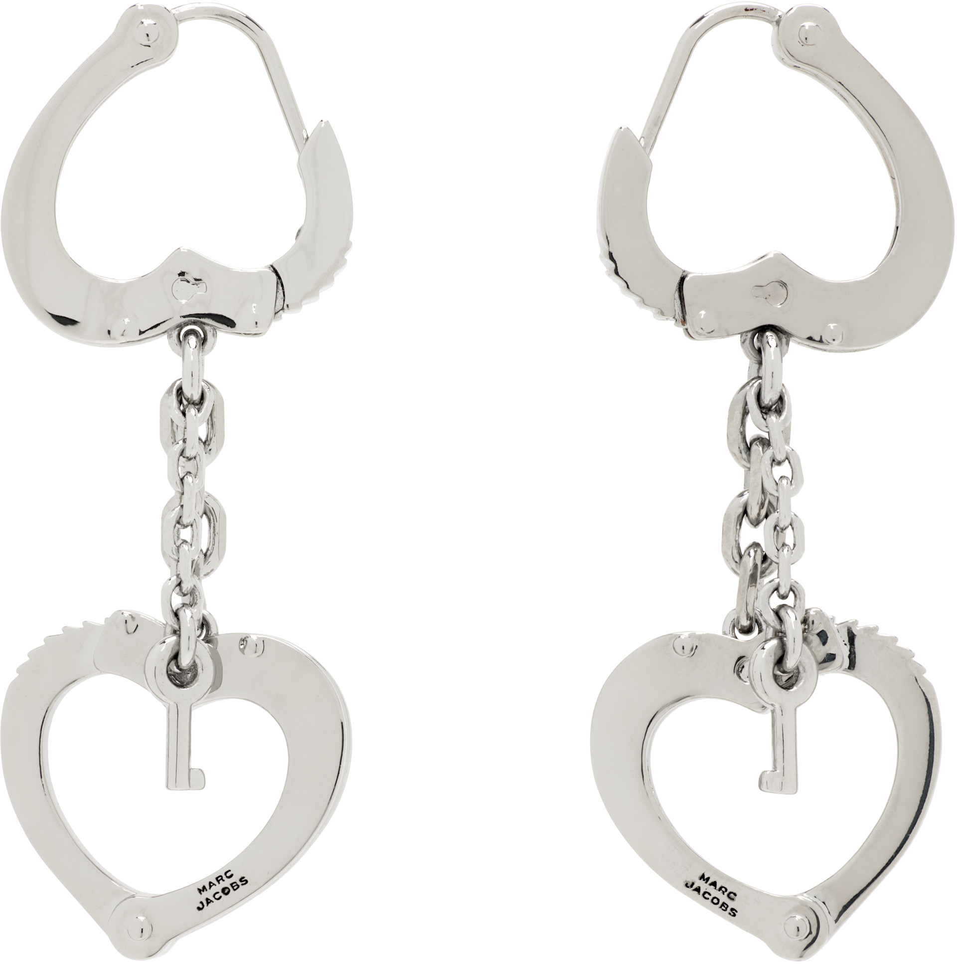 アクセサリー heaven by mark jacobs HAND CUFF EARRING Marc Jacobs: Heart Handcuff Earrings | SSENSE Denmark