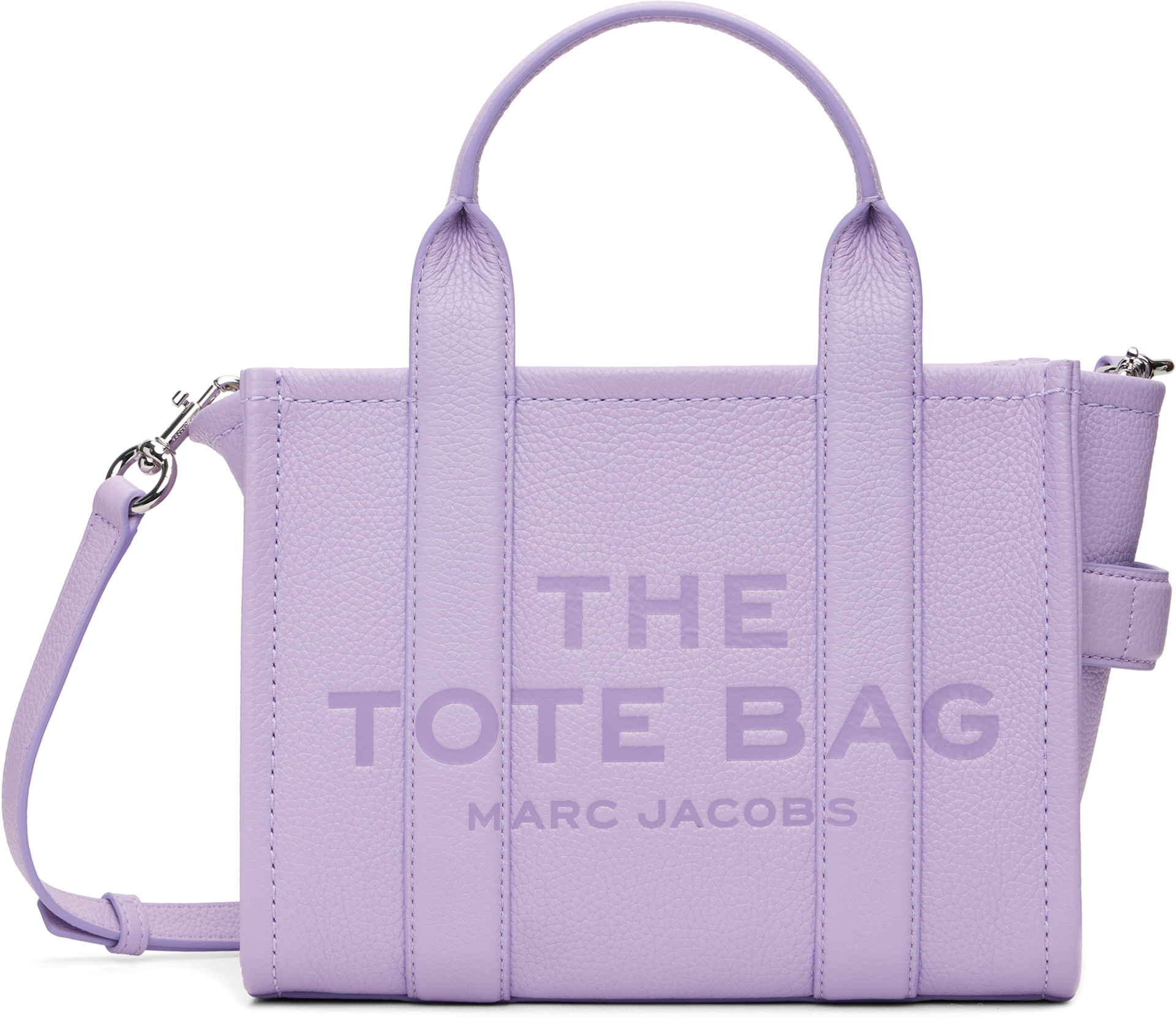 Marc Jacobs: Purple 'The Leather Small' Tote | SSENSE