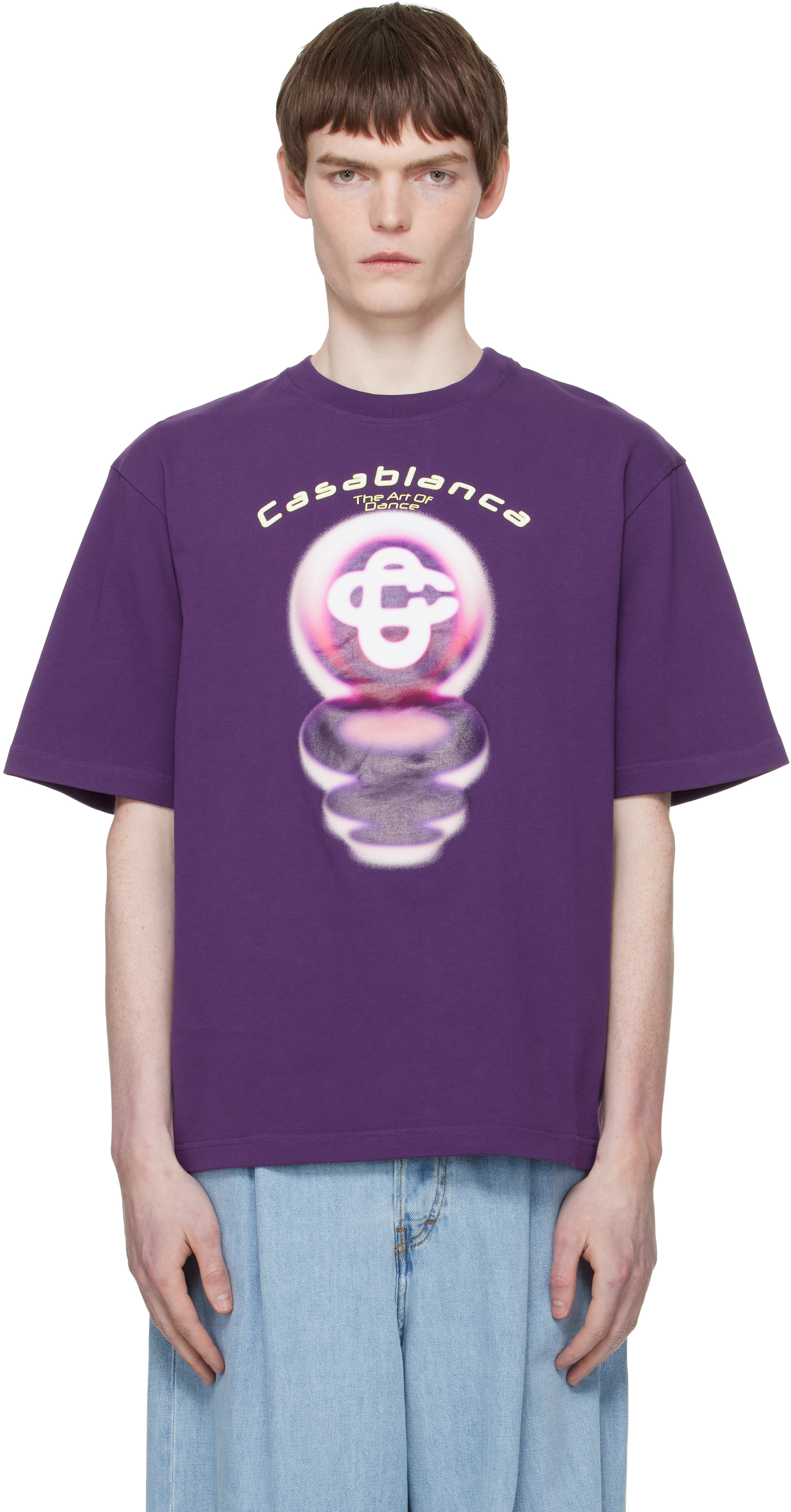 Casablanca: パープル 'The Art Of Dance' オーバーサイズ Tシャツ