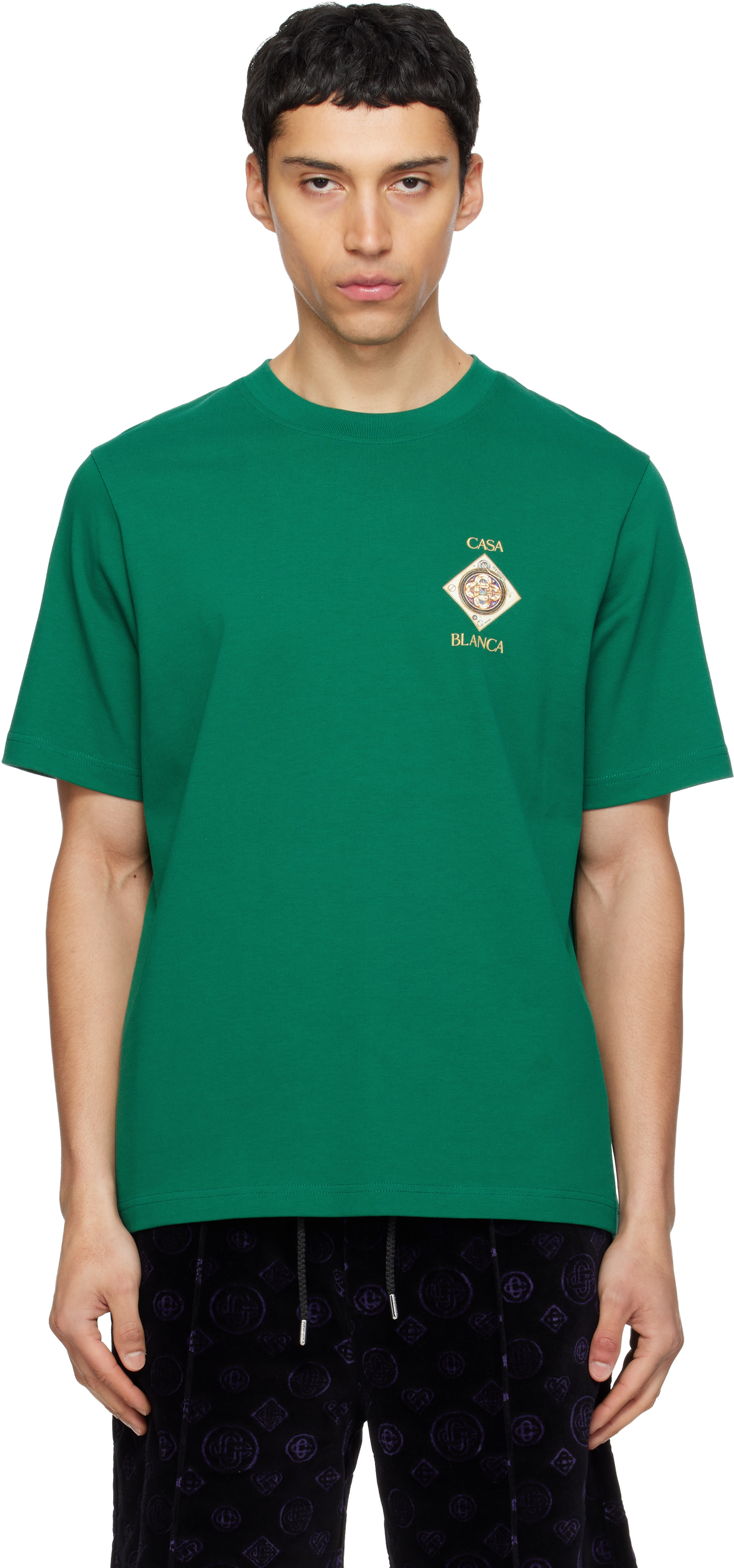 Casablanca: Green Plafond Orne De Musique Short Sleeve T-shirt