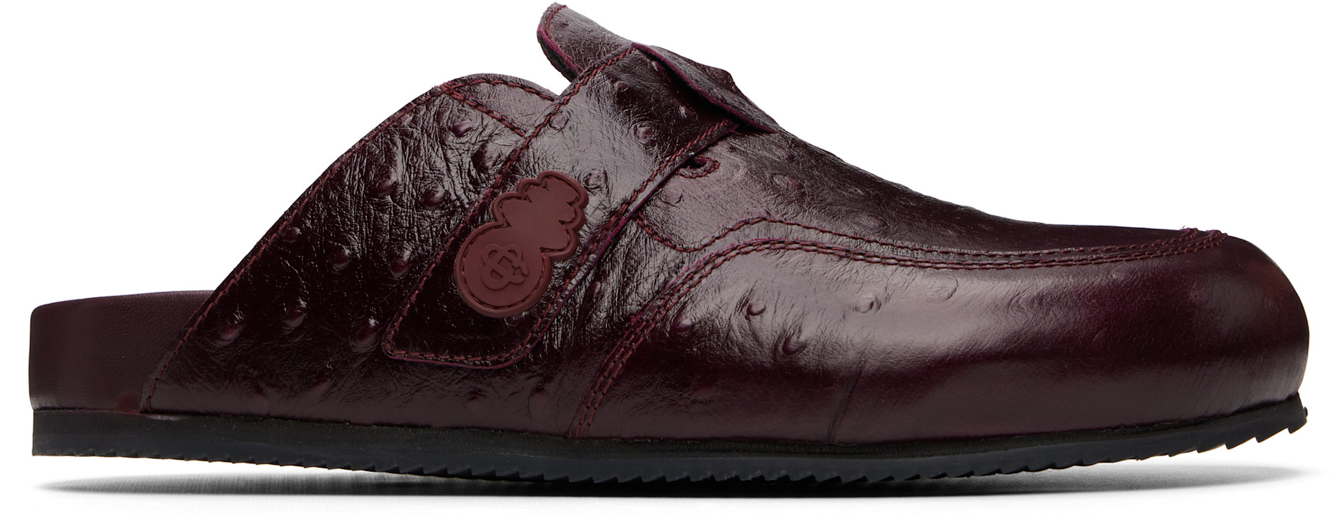 Casablanca: Burgundy Outdoor Mule Loafers | SSENSE