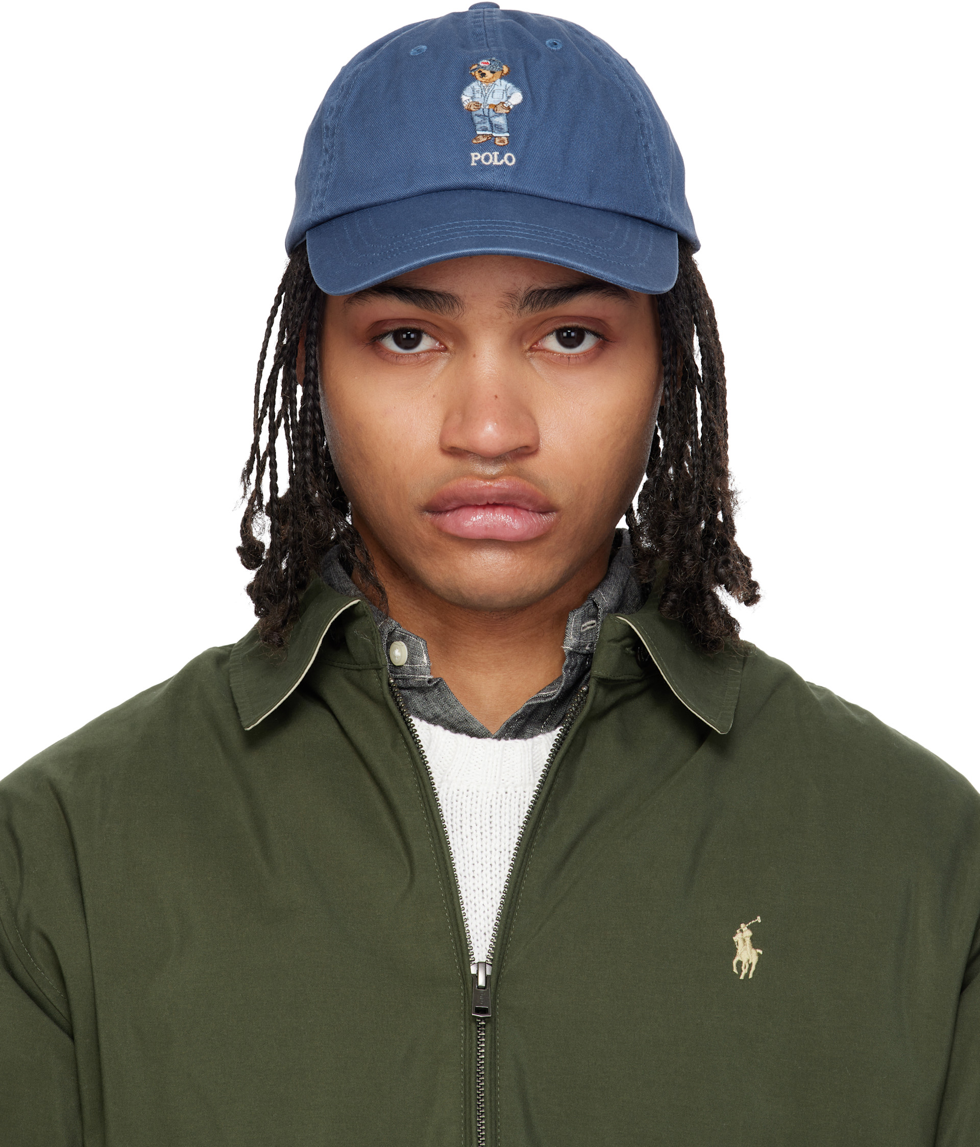 ※ クラウン　ポロ ラルフローレン ポロベア L2点チャコールM1点 Polo Ralph Lauren: ブルー Polo Bear ツイル ベースボールキャップ