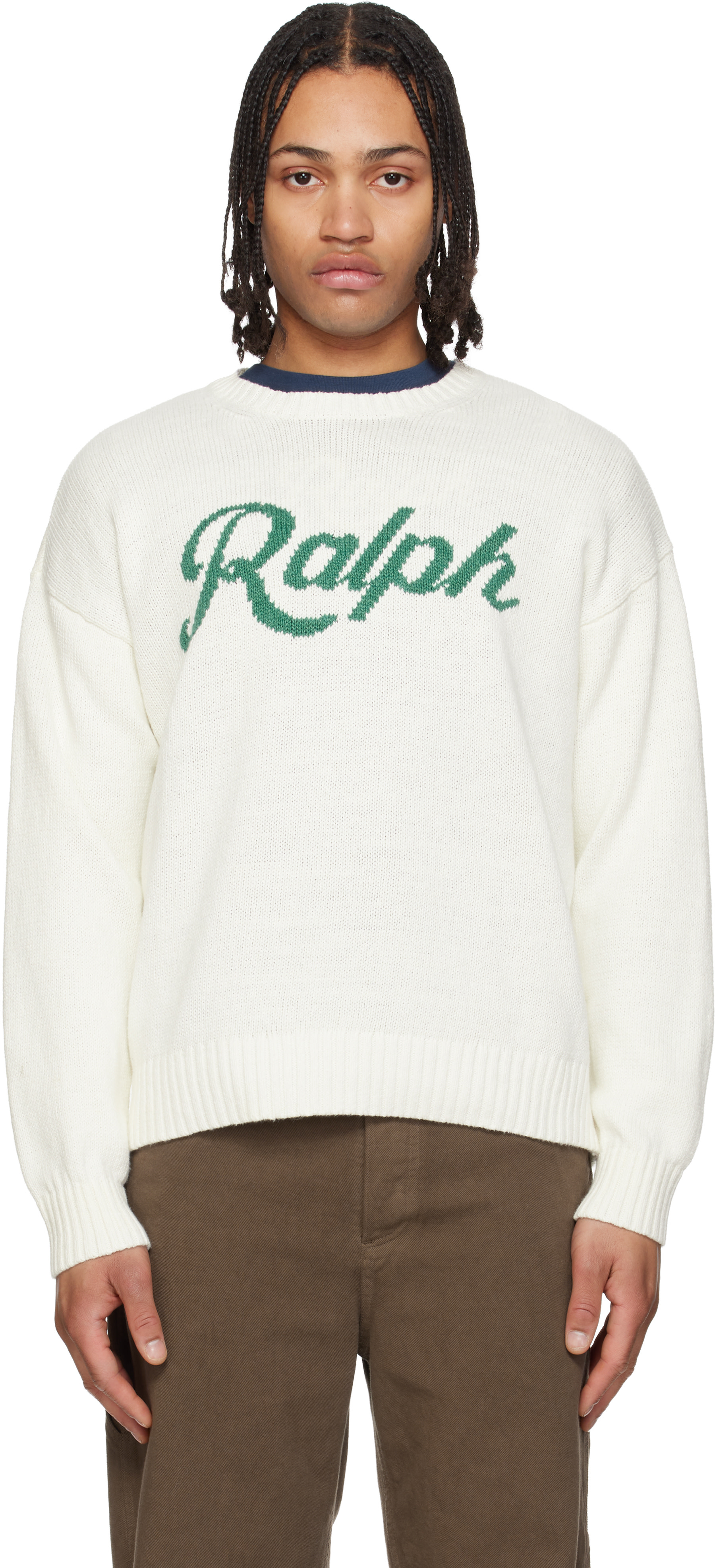 Polo Ralph Lauren: Off-White 'The Ralph Logo' Sweater | SSENSE
