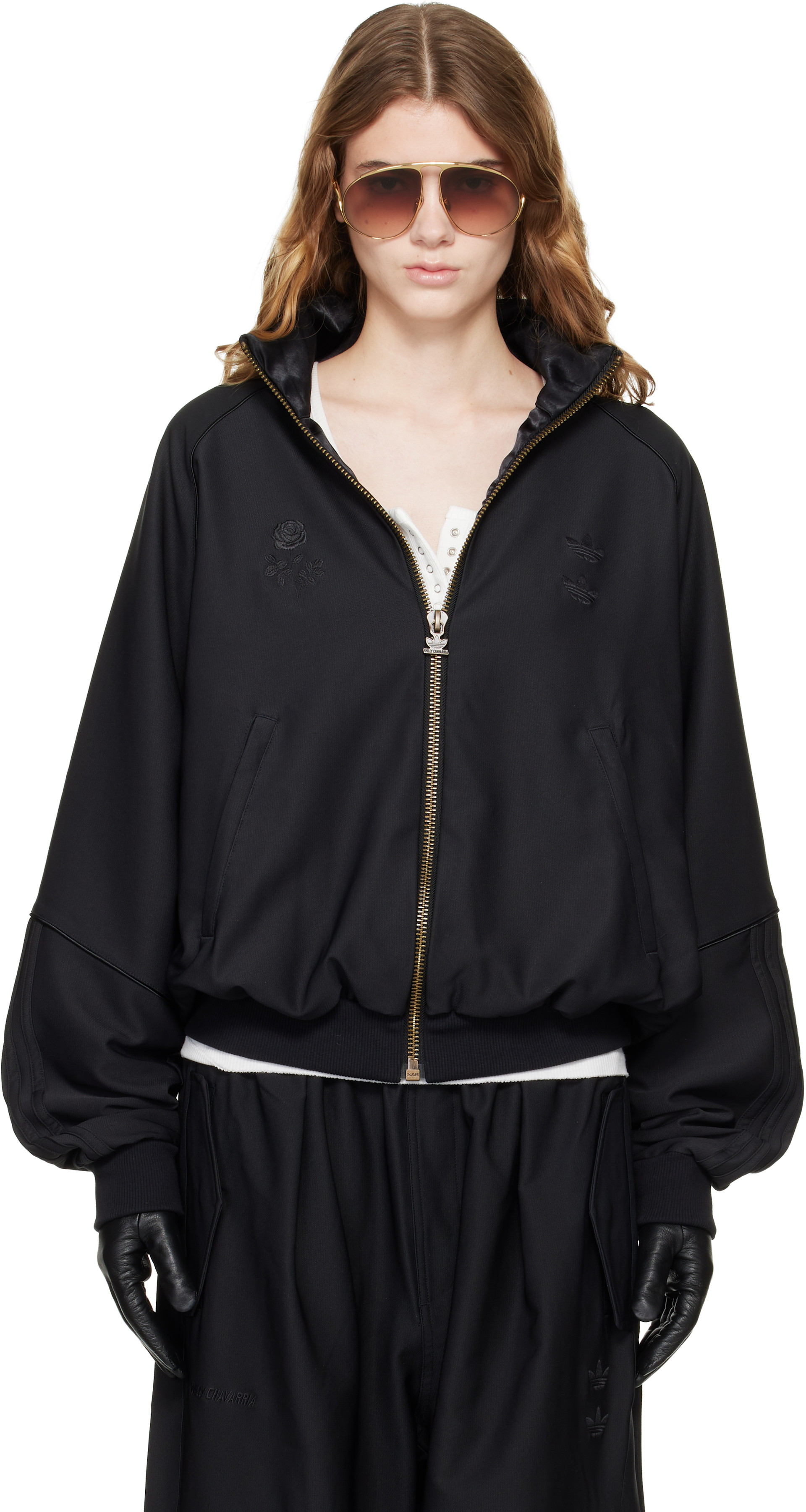 WILLY CHAVARRIA: Black adidas Originals Edition Dress Twill Track