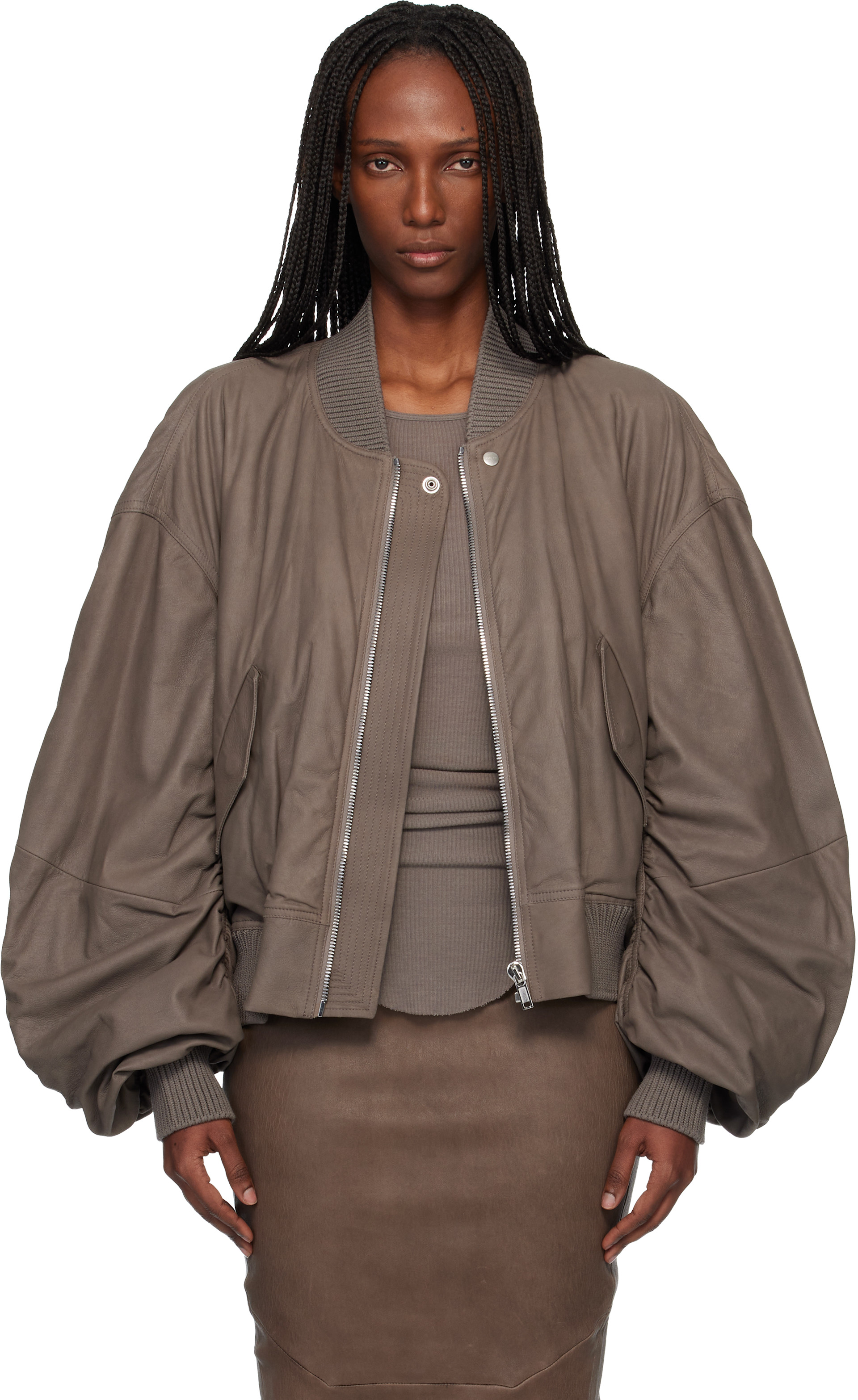 ウィメンズ用 Rick Owens レザー ジャケット | SSENSE 日本